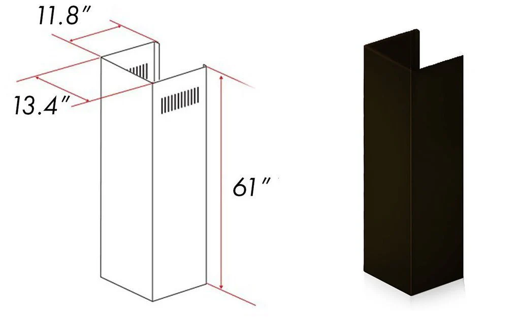 ZLINE 61 in. Chimney Extension (8667B-E) - Image 2