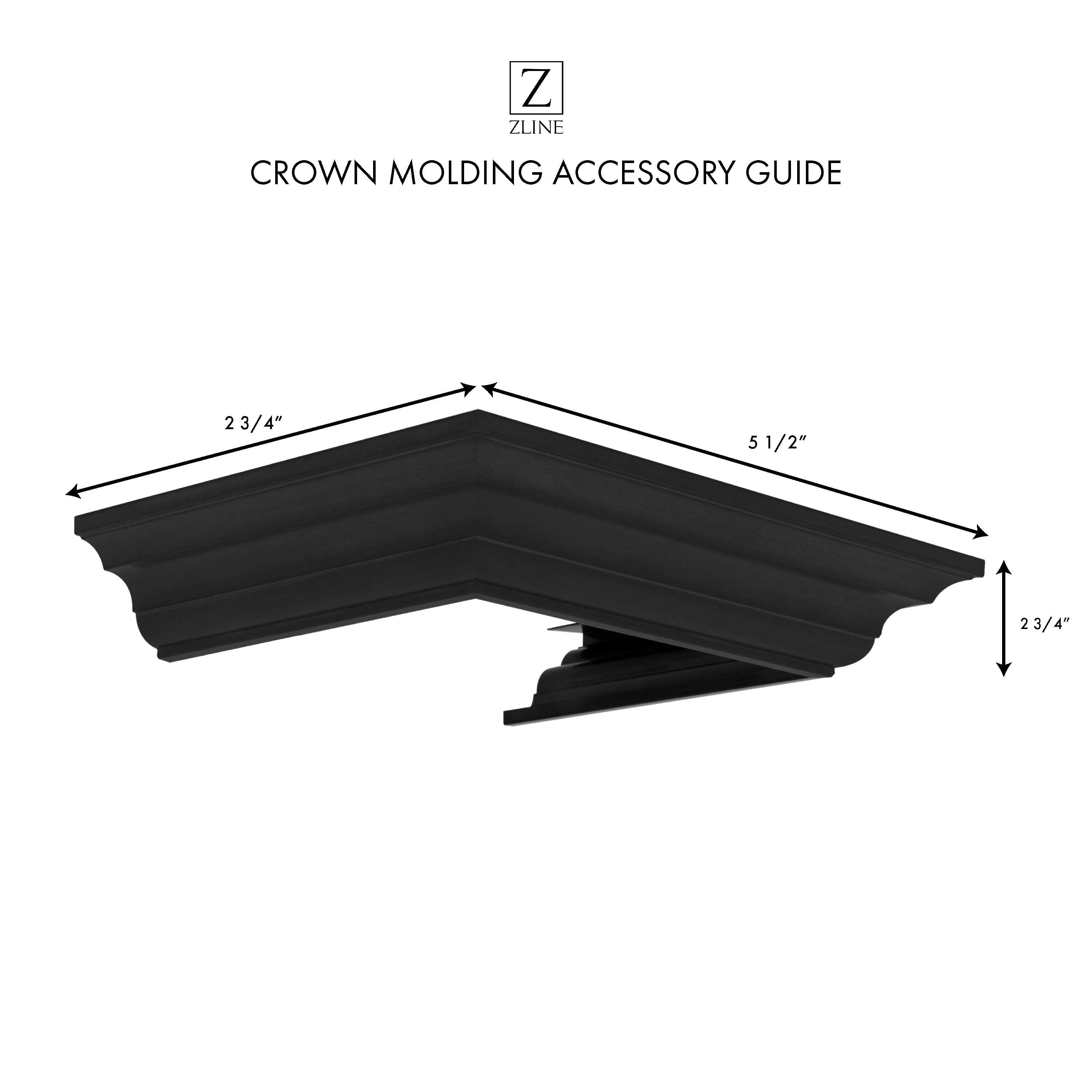 ZLINE Crown Molding Profile 6 for Wall Mount Range Hood (CM6-BS655N) - Image 7