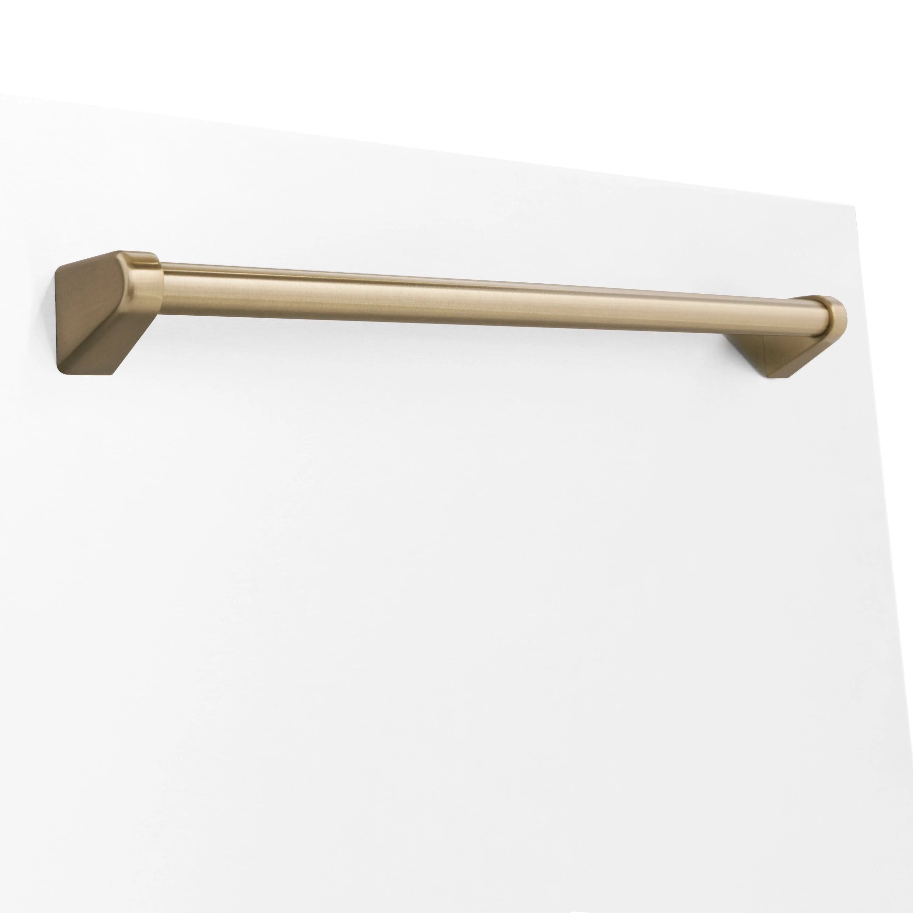 ZLINE 18 in. Autograph Edition Tallac Dishwasher Panel in White Matte with Champagne Bronze Handle (DPVZ-WM-18-CB) - Image 4