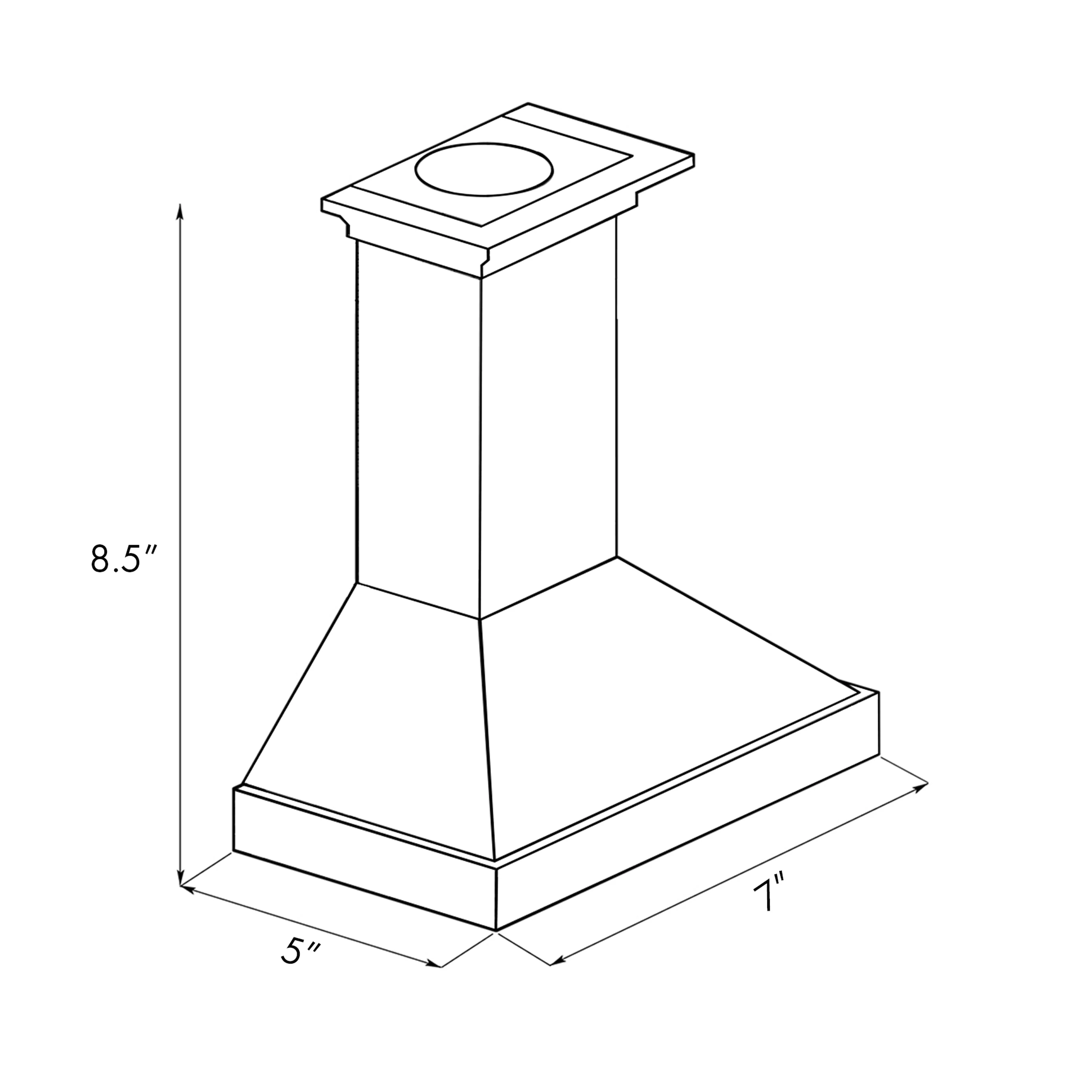 Mini Wood Range Hood - Urban Gray (WMH-U) - Image 2