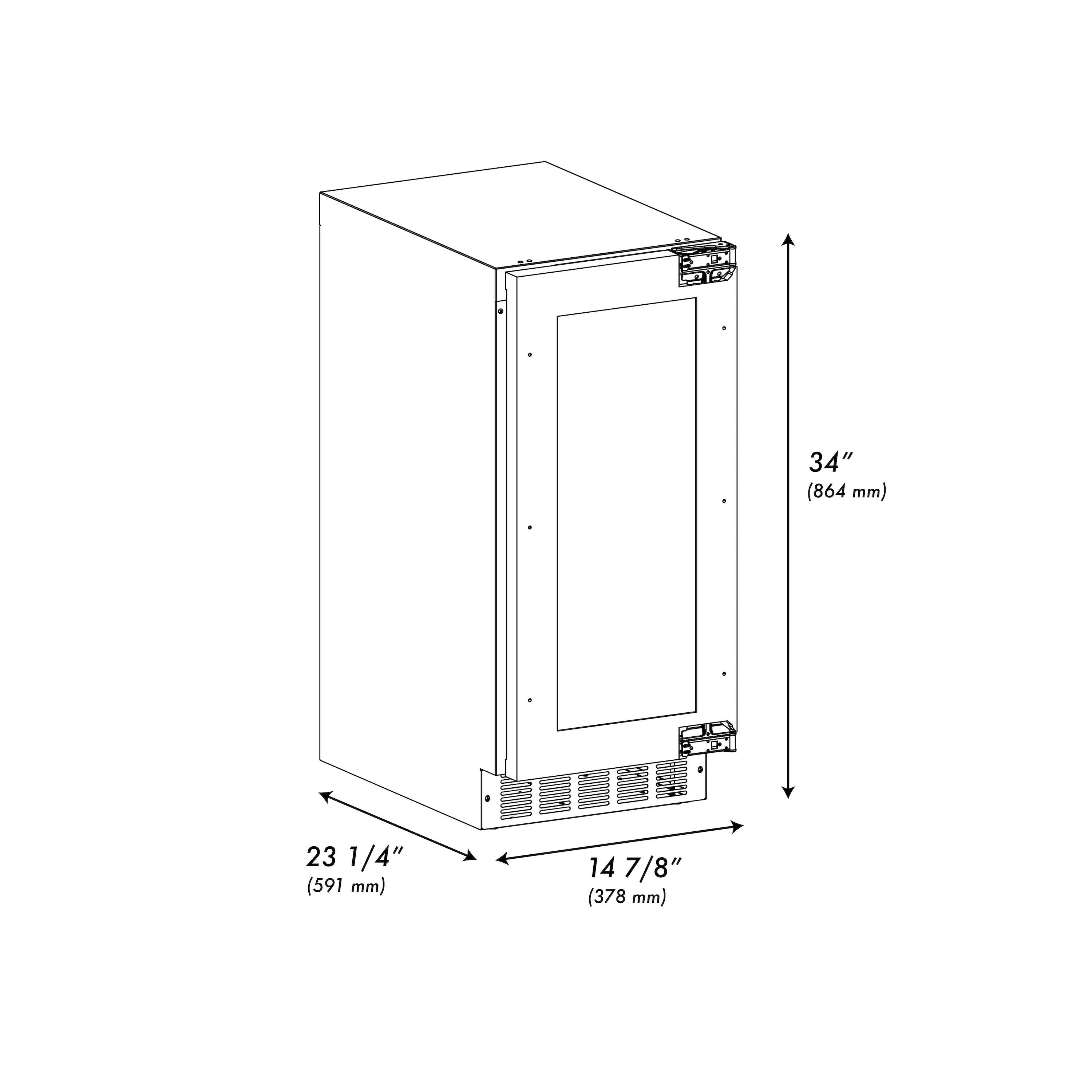 ZLINE 15 in. Touchstone Clear Cube Ice Maker with Drain Pump and Panel Ready Door (ICCDP-15) - Image 14
