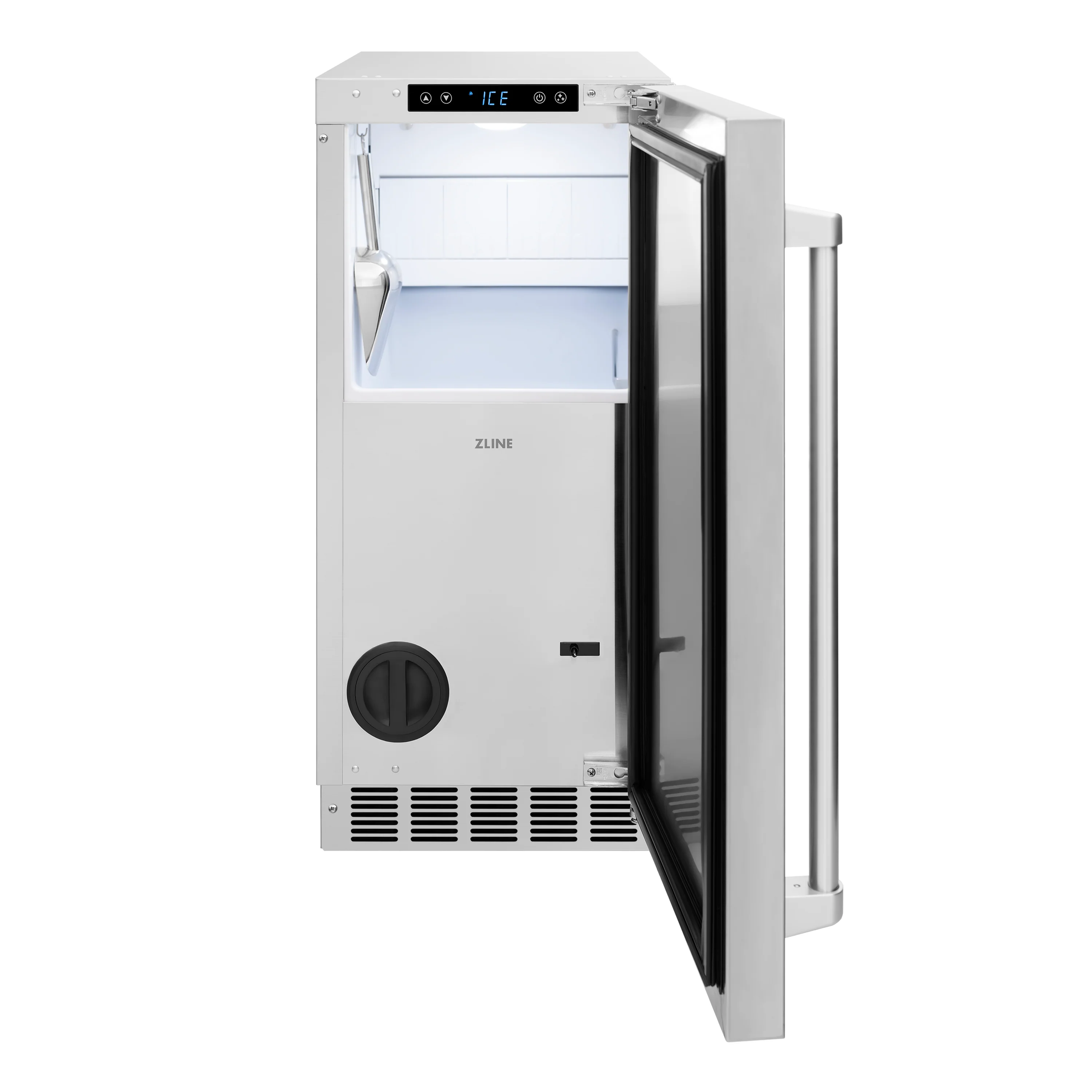 ZLINE 15 in. Touchstone Gourmet Ice Maker with Drain Pump and Solid Stainless Steel Door (IGMD-ST-15) - Image 8