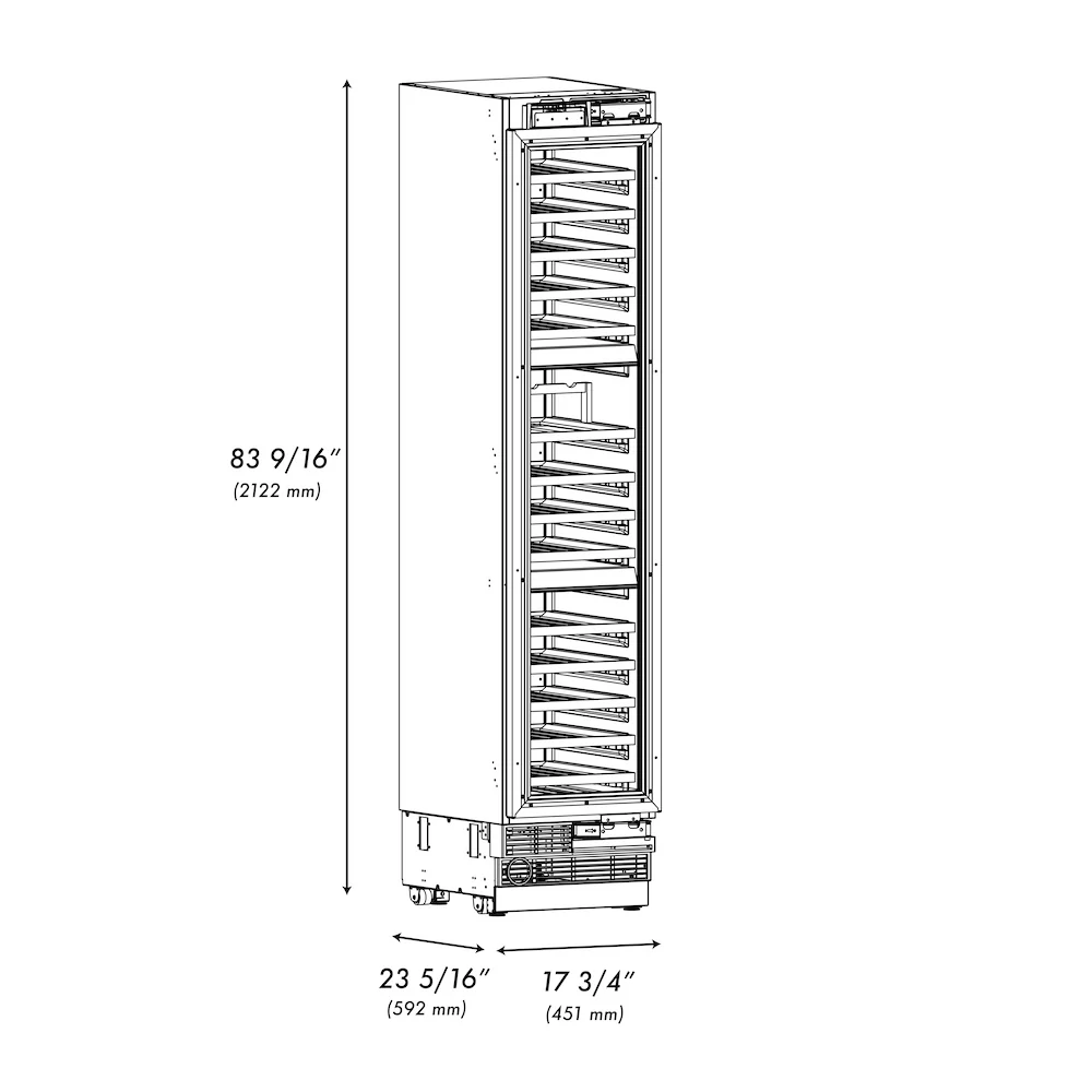 ZLINE 18 in. 9.0 cu. ft. Triple Zone 68 Bottle Panel Ready Left Hinge Column Wine Cooler, Open Box-Great Condition - Image 14