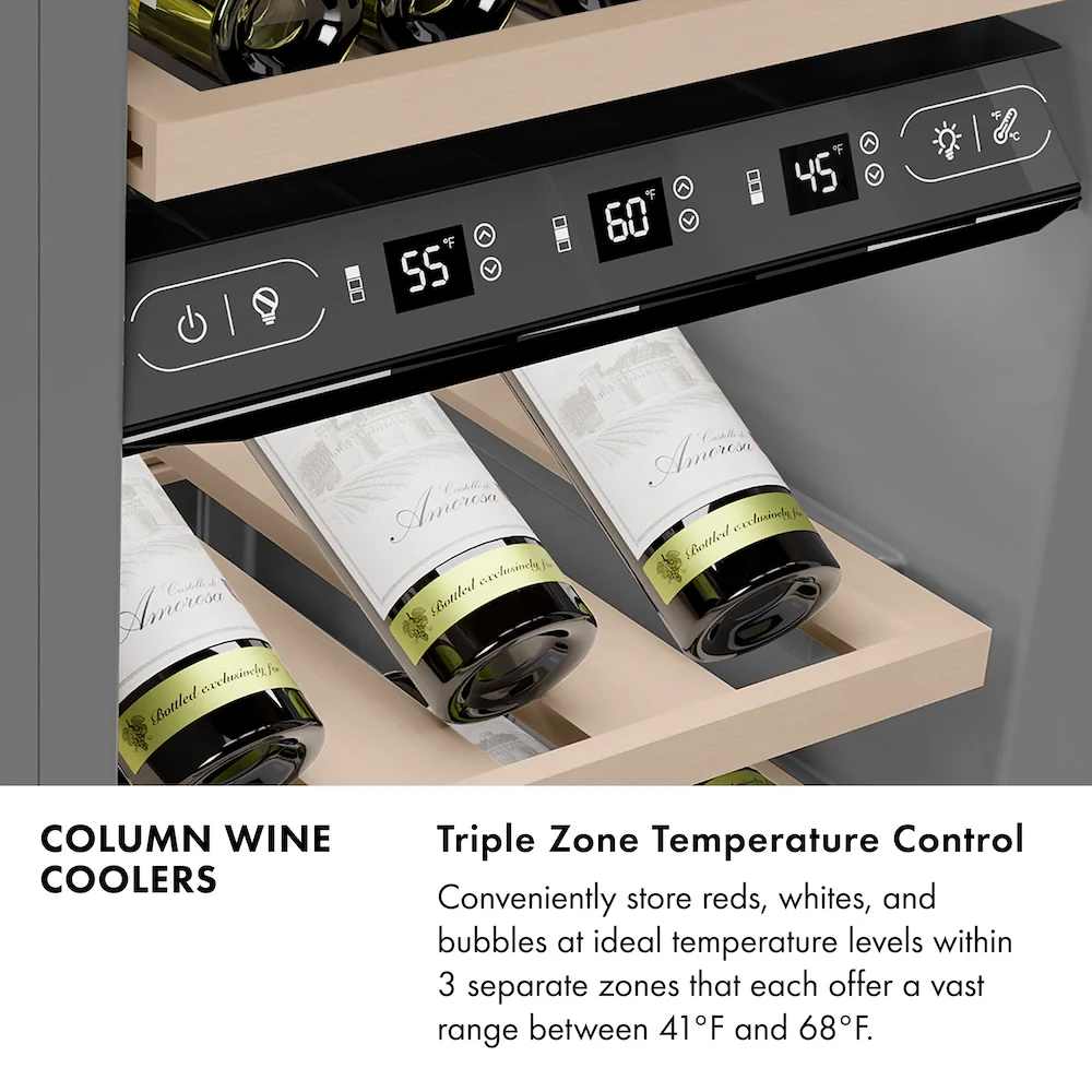 ZLINE 18 in. 9.0 cu. ft. Triple Zone 68 Bottle Panel Ready Left Hinge Column Wine Cooler, Open Box-Great Condition - Image 15