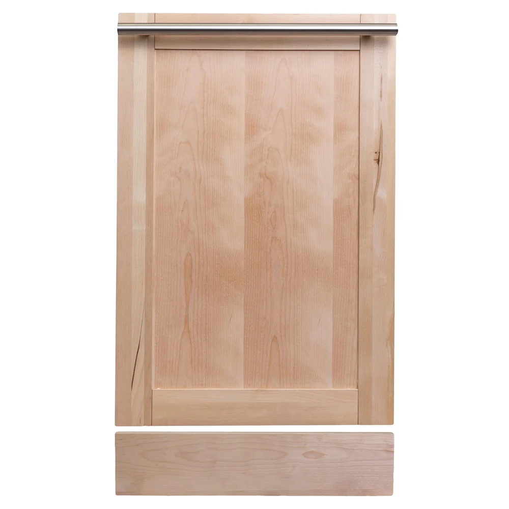 ZLINE 18 in. Dishwasher Panel in Unfinished Wood with Modern Handle (DP-UF-18) - Image 2