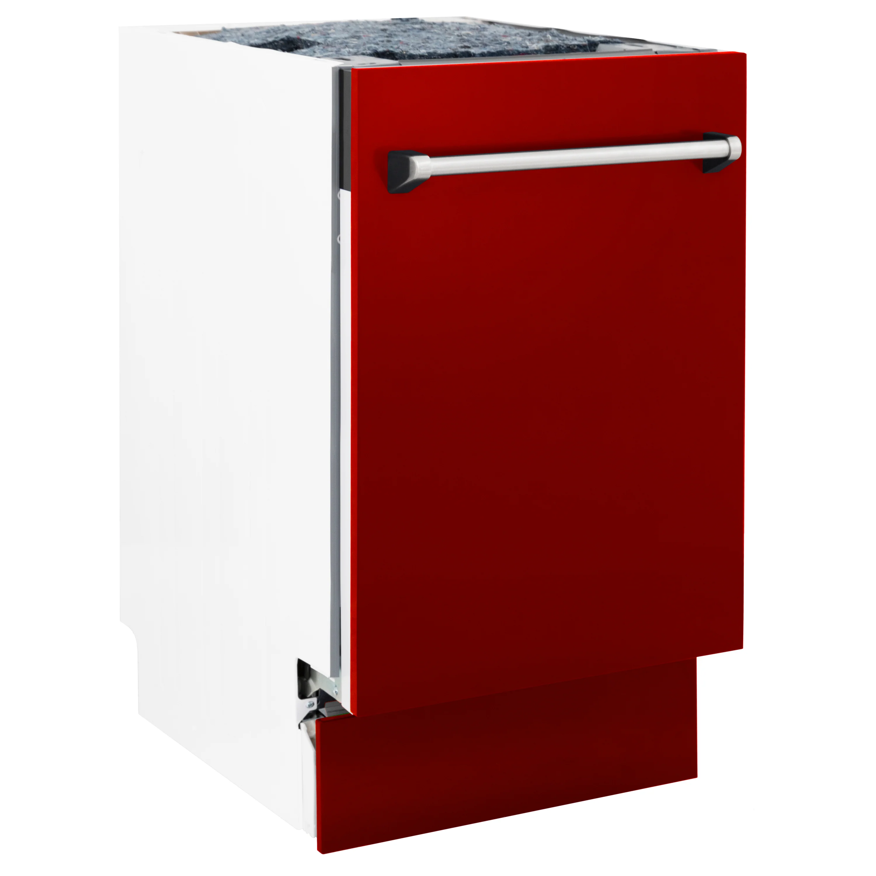 ZLINE 18 in. Tallac Series 3rd Rack Top Control Built-In Dishwasher in Red Gloss with Stainless Steel Tub, 51dBa (DWV-RG-18) - Image 10