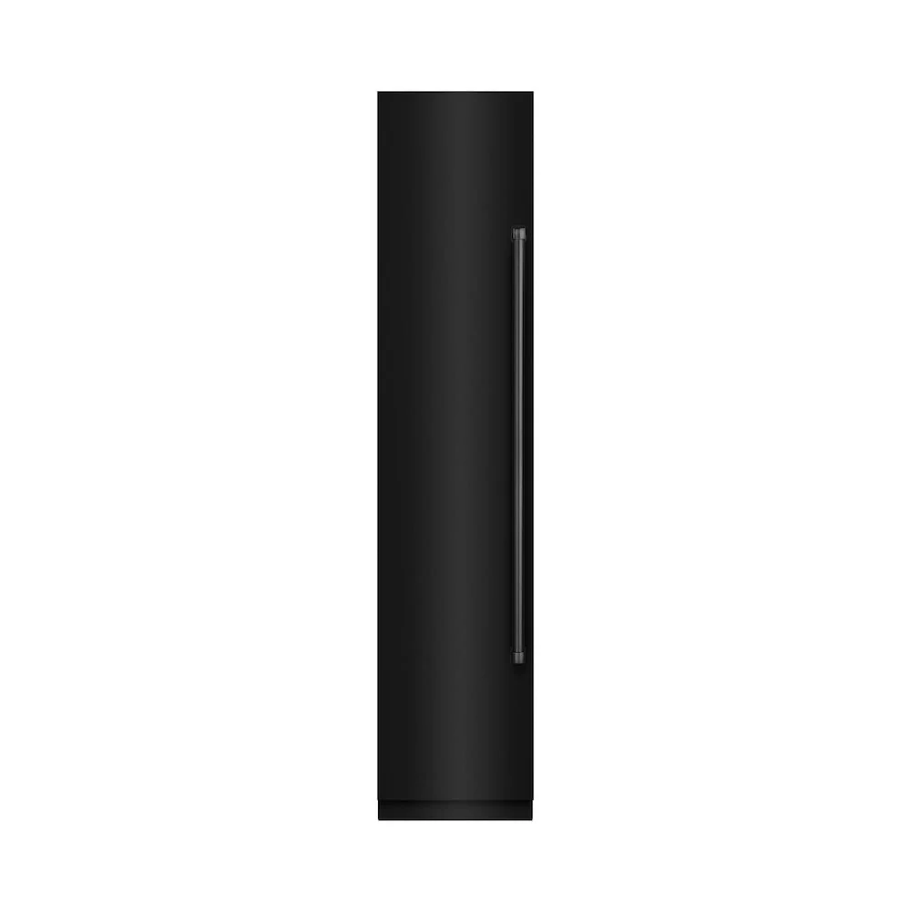 ZLINE 18 in. 8.6 cu. ft. Left Hinge Column Freezer in Black Stainless Steel with Graphite Gray Interior (RCFVL-BS-18) - Image 2