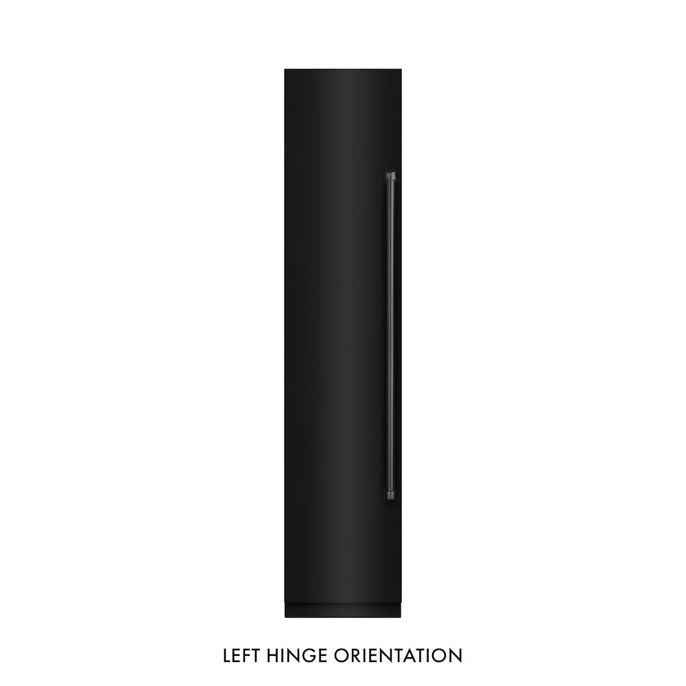ZLINE 18 in. 8.6 cu. ft. Left Hinge Column Freezer in Black Stainless Steel with Graphite Gray Interior (RCFVL-BS-18) - Image 3