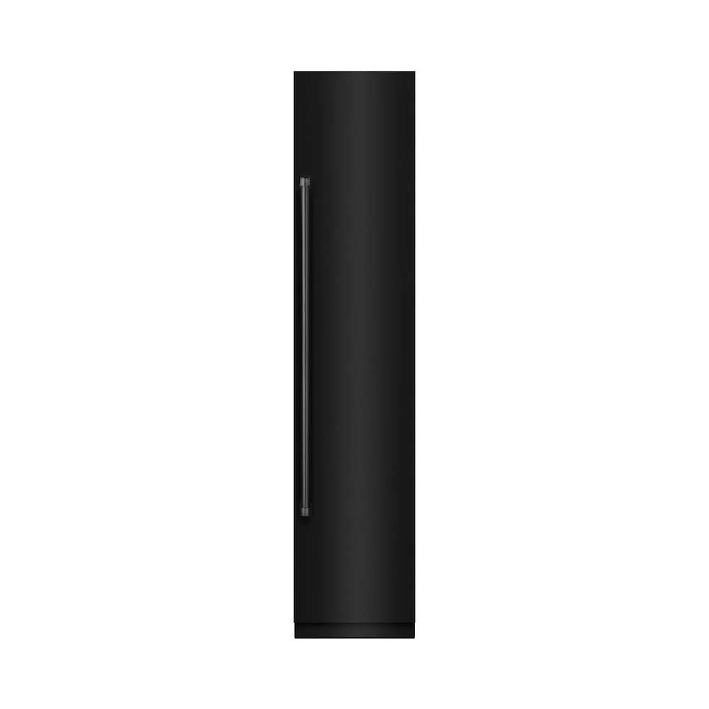 ZLINE 18 in. 8.6 cu. ft. Right Hinge Column Freezer in Black Stainless Steel with Graphite Gray Interior (RCFVR-BS-18) - Image 2