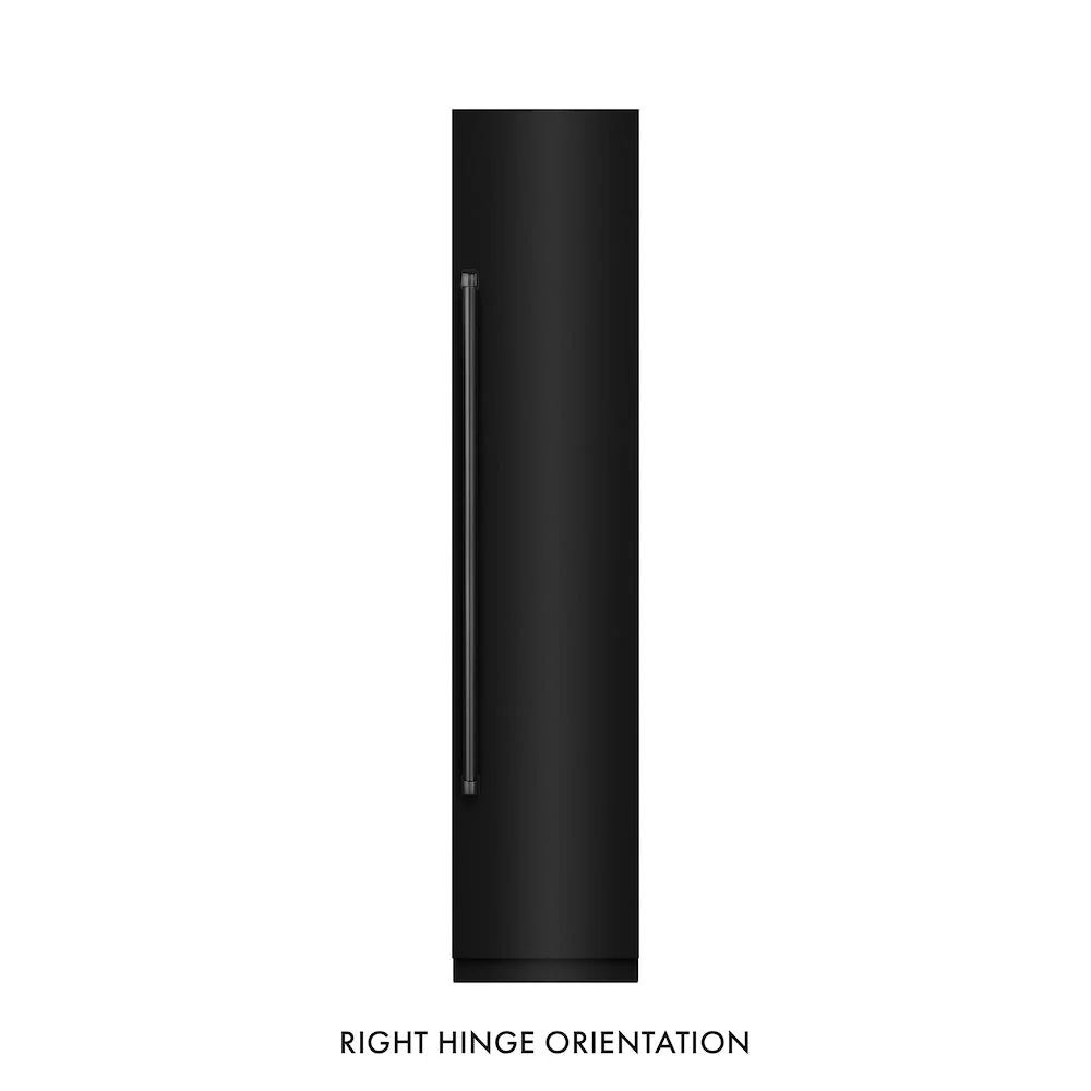 ZLINE 18 in. 8.6 cu. ft. Right Hinge Column Freezer in Black Stainless Steel with Graphite Gray Interior (RCFVR-BS-18) - Image 3