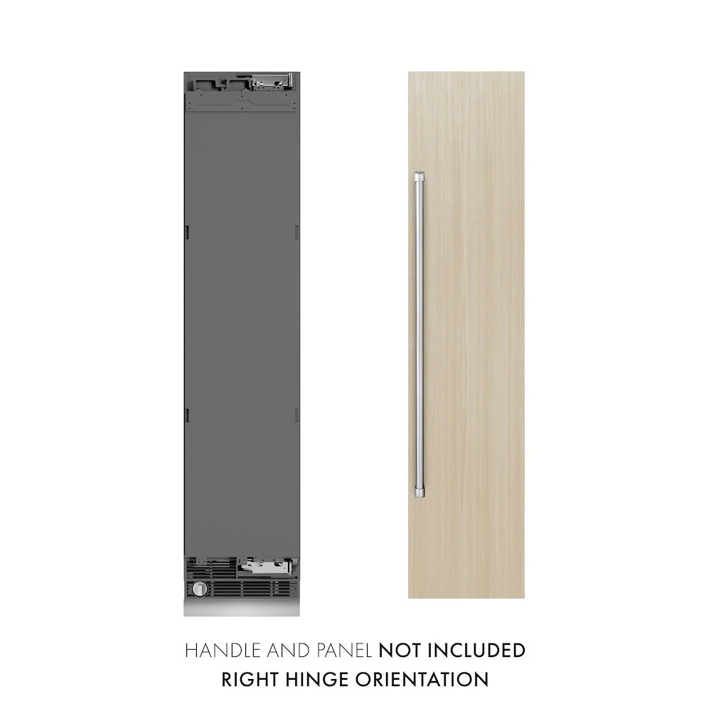 ZLINE 18 in. 8.6 cu. ft. Panel Ready Right Hinge Column Freezer with Graphite Gray Interior (RBCFVR-18) - Image 2