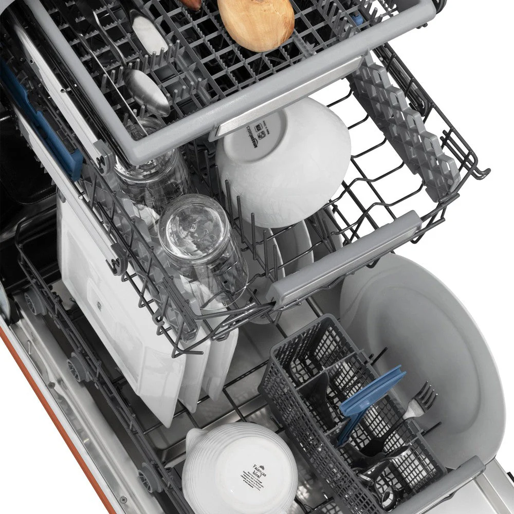 ZLINE 18 in. Tallac Series 3rd Rack Top Control Built-In Dishwasher in Copper with Stainless Steel Tub, 51dBa (DWV-C-18) - Image 11