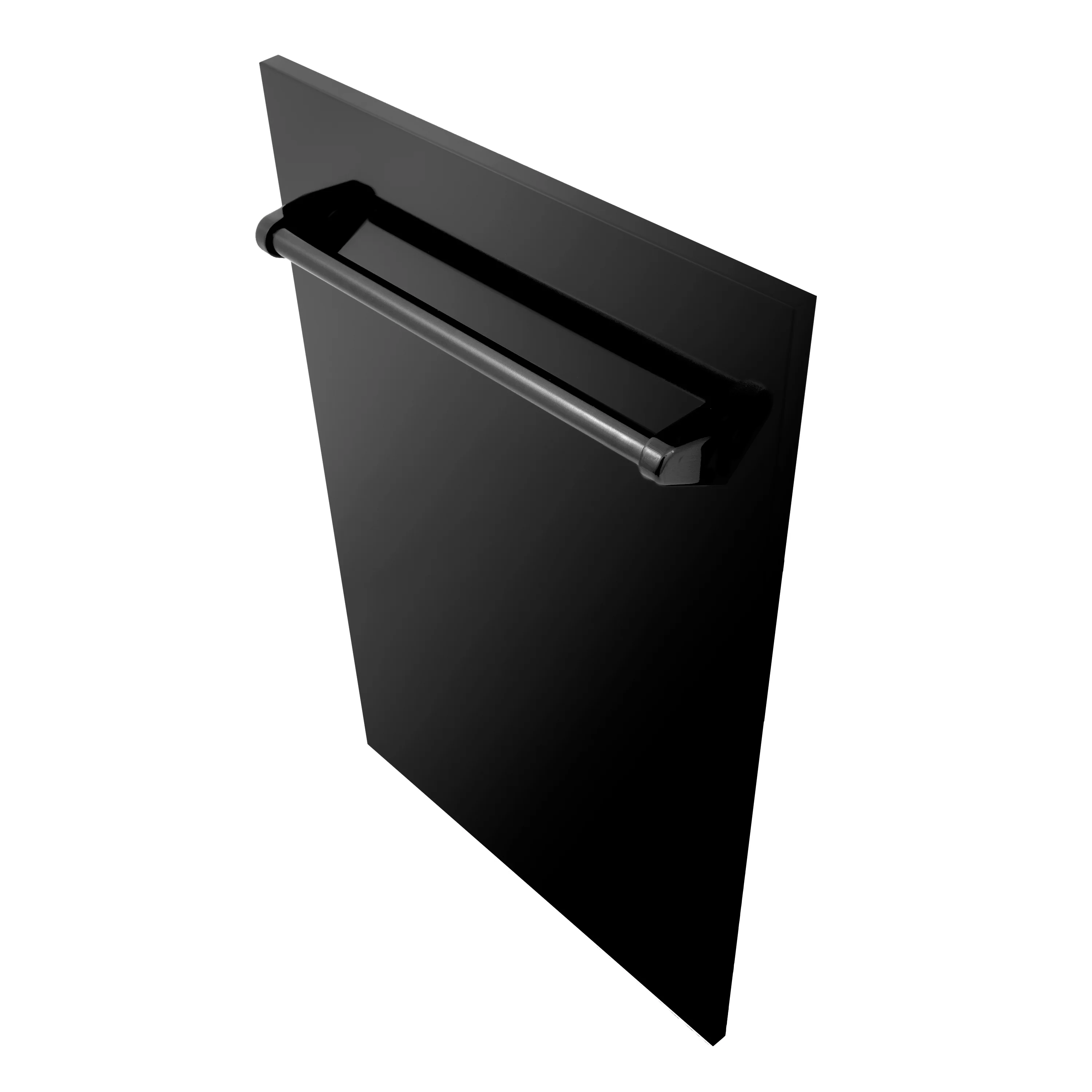 ZLINE 18" Tallac Dishwasher Panel in Black Stainless Steel with Traditional Handle (DPV-BS-18) - Image 2