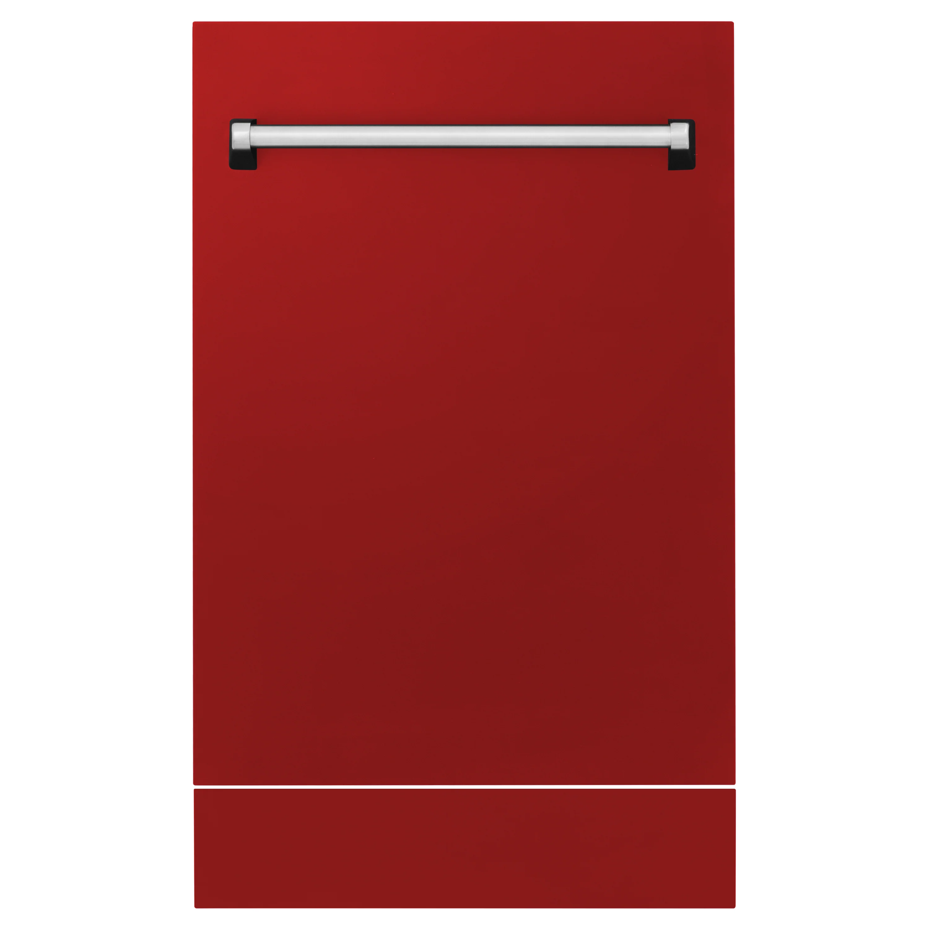ZLINE 18" Tallac Dishwasher Panel in Red Gloss with Traditional Handle (DPV-RG-18) - Image 3