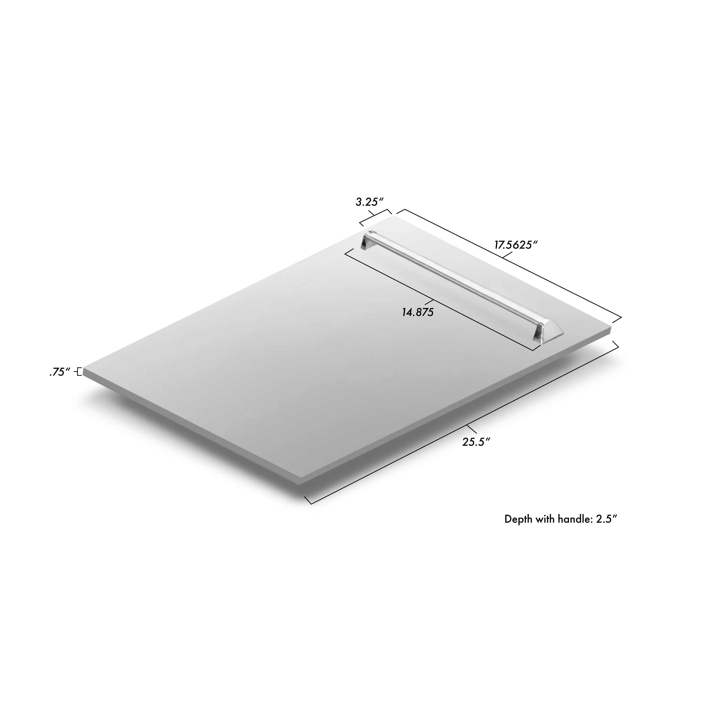 ZLINE 18" Tallac Dishwasher Panel in Stainless Steel with Traditional Handle (DPV-304-18) - Image 6