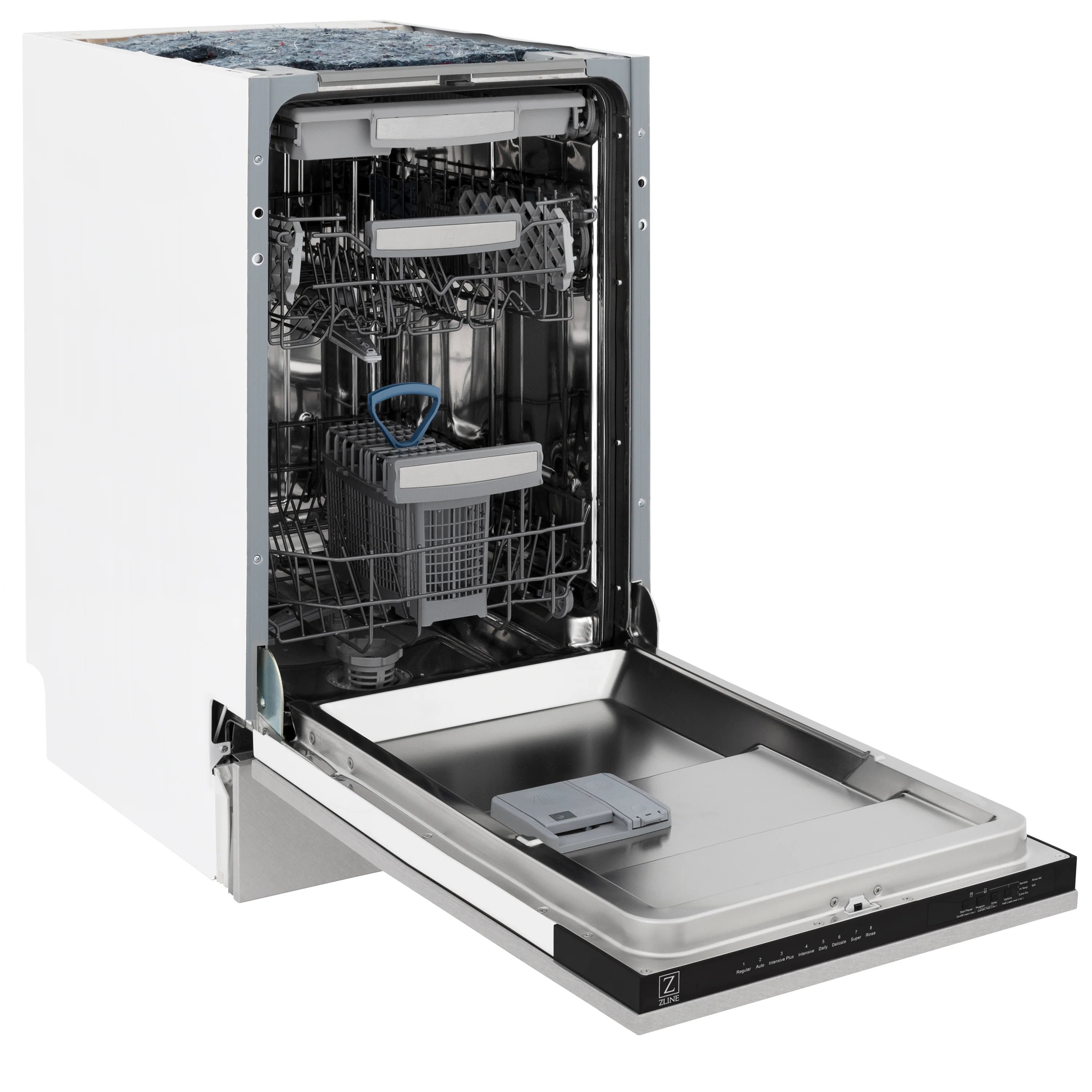 ZLINE 18 in. Tallac Series 3rd Rack Top Control Dishwasher with Satin Stainless Steel Panel and Stainless Steel Tub, 51dBa (DWV-SN-18) - Image 18