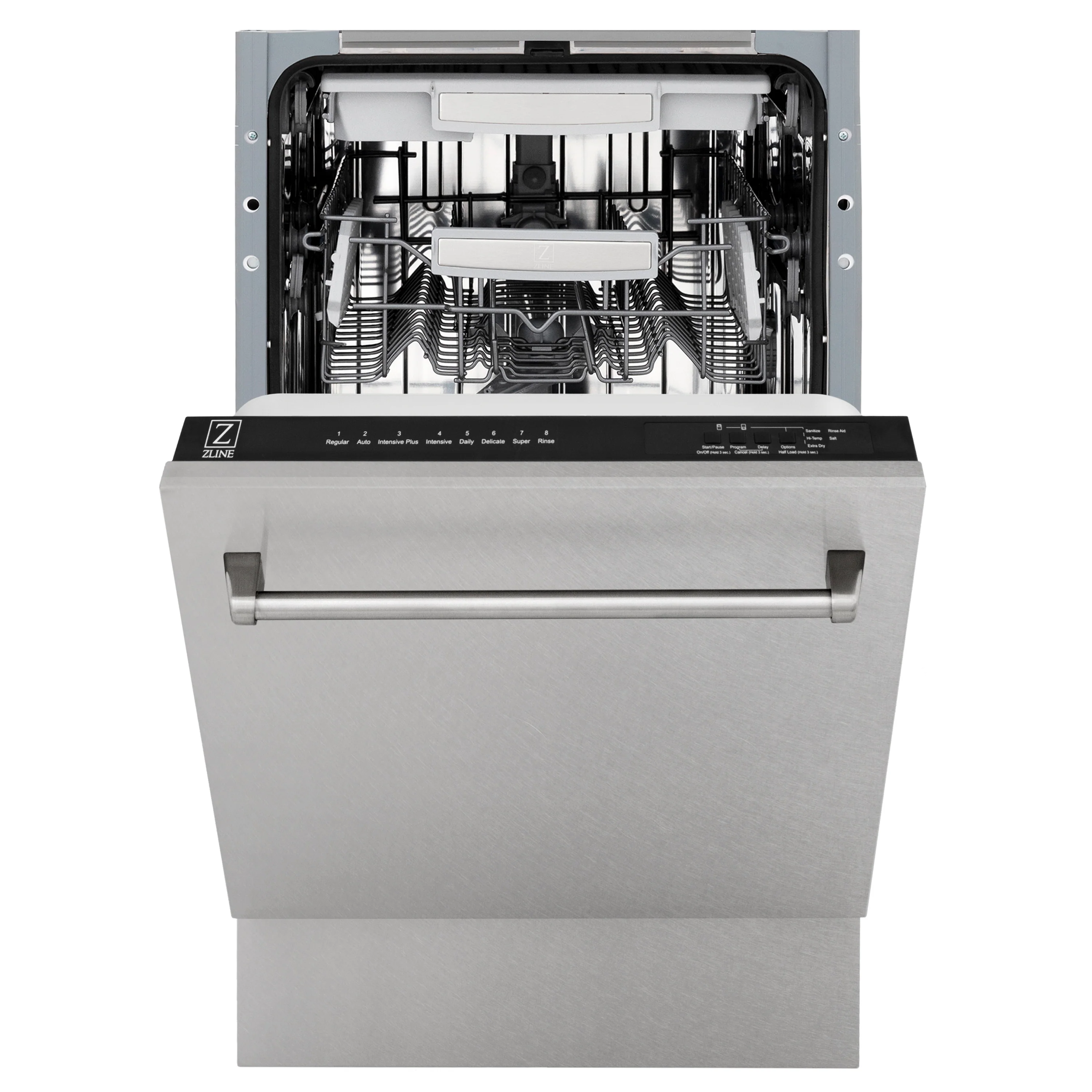 ZLINE 18 in. Tallac Series 3rd Rack Top Control Dishwasher with Satin Stainless Steel Panel and Stainless Steel Tub, 51dBa (DWV-SN-18) - Image 7