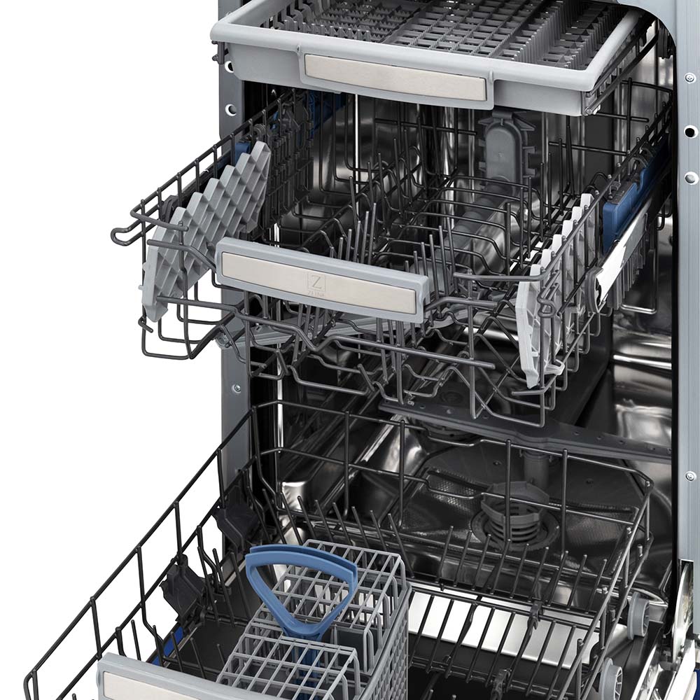 ZLINE 18 in. Tallac Series 3rd Rack Top Control Built-In Dishwasher in Stainless Steel and Traditional Handle, 51dBa (DWV-304-18) - Image 10
