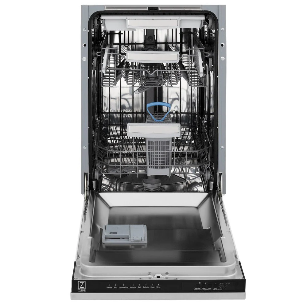 ZLINE 18 in. Tallac Series 3rd Rack Top Control Built-In Dishwasher in Stainless Steel and Traditional Handle, 51dBa (DWV-304-18) - Image 5