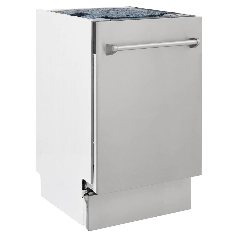 ZLINE 18 in. Tallac Series 3rd Rack Top Control Built-In Dishwasher in Stainless Steel and Traditional Handle, 51dBa (DWV-304-18) - Image 6
