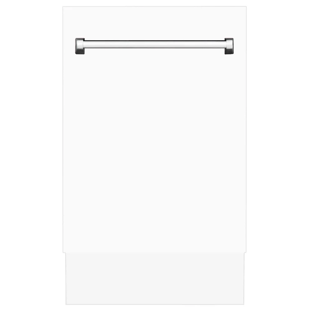 ZLINE 18 in. Tallac Series 3rd Rack Top Control Dishwasher with White Matte Panel, 51dBa (DWV-WM-18)