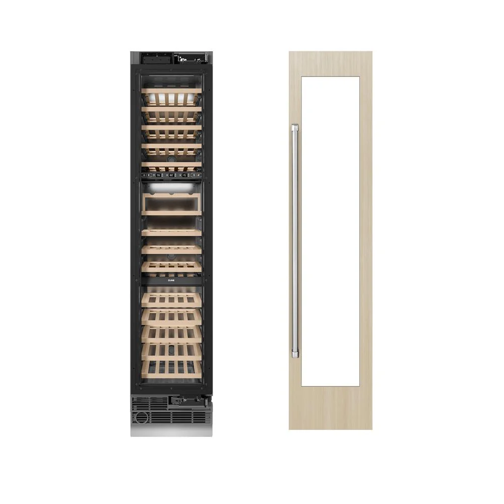 ZLINE 18 in. 9.0 cu. ft. Triple Zone 68 Bottle Panel Ready Right Hinge Column Wine Cooler (RBCWVR-18) - Image 3