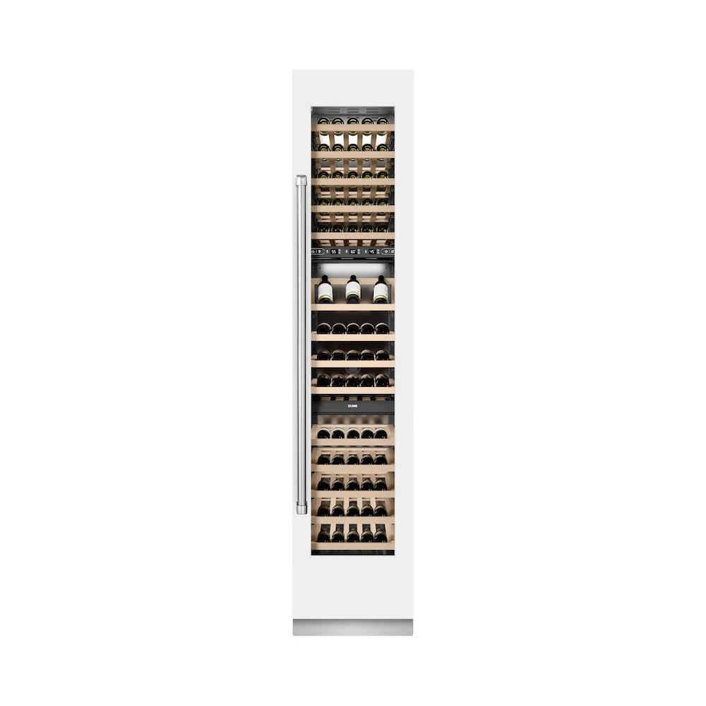 ZLINE 18 in. 9.0 cu. ft. Triple Zone 68 Bottle Right Hinge Column Wine Cooler in White Matte (RCWVR-WM-18) - Image 2
