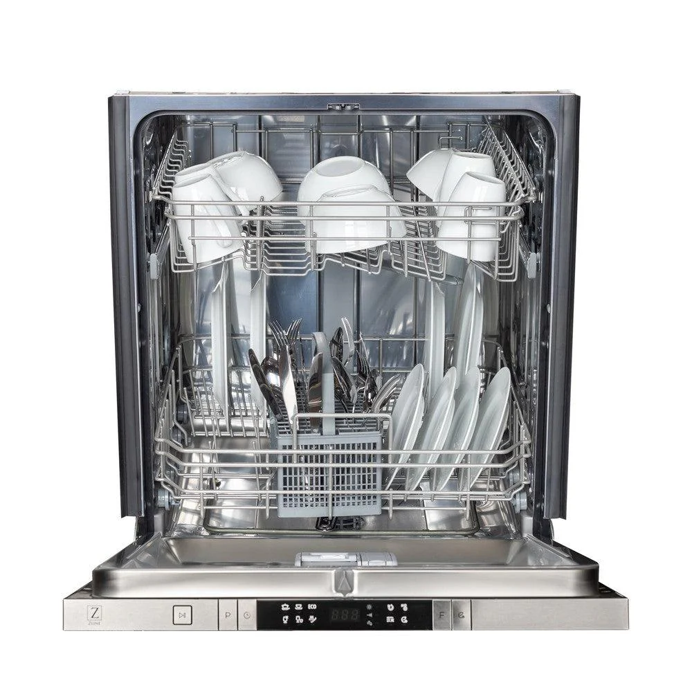 ZLINE 24 in. Top Control Dishwasher with Matte White Panel and Traditional Style Handle, 52dBa (DW-WM-24) - Image 5