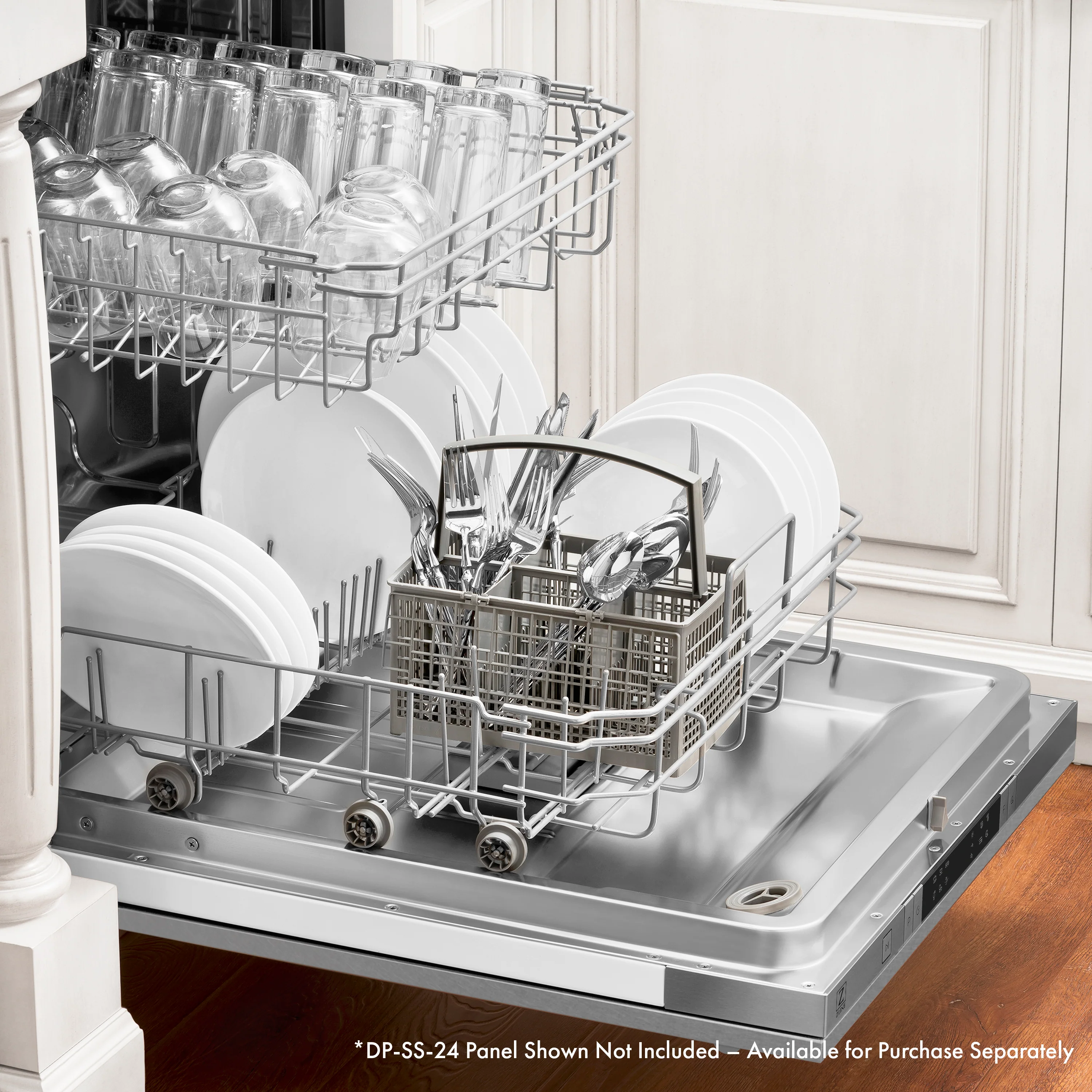 ZLINE 24 in. Panel Ready Top Control Dishwasher with Stainless Steel Tub, 52dBa (DW7713-24) - Image 13