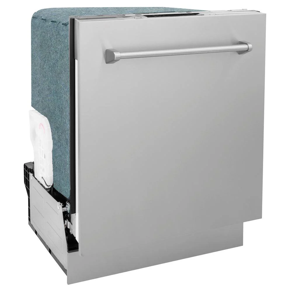 ZLINE 24 in. Top Control Dishwasher with Stainless Steel Panel and Traditional Style Handle, 52dBa (DW-304-H-24) - Image 4