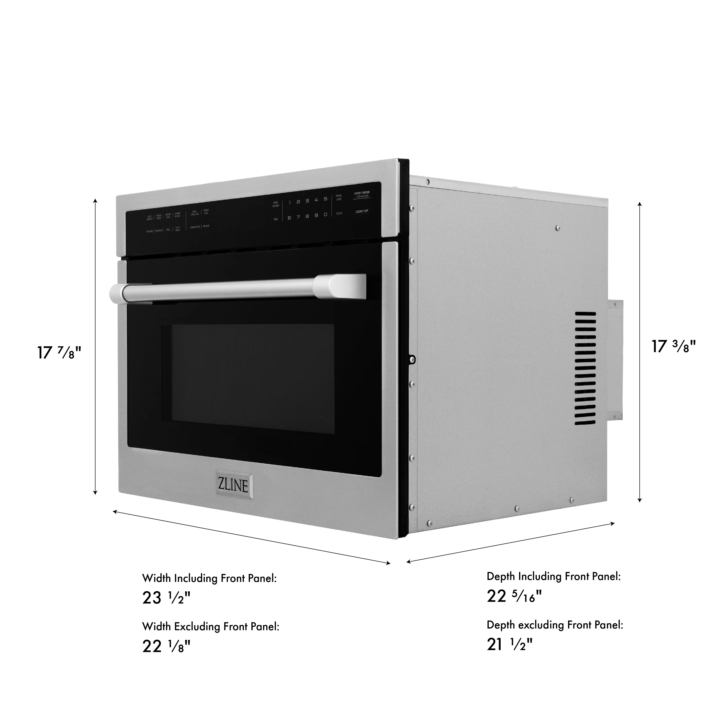 ZLINE 24 in. 1.6 cu. ft. Built-in Convection Microwave Oven in Stainless Steel with Speed and Sensor Cooking (MWO-24) - Image 19