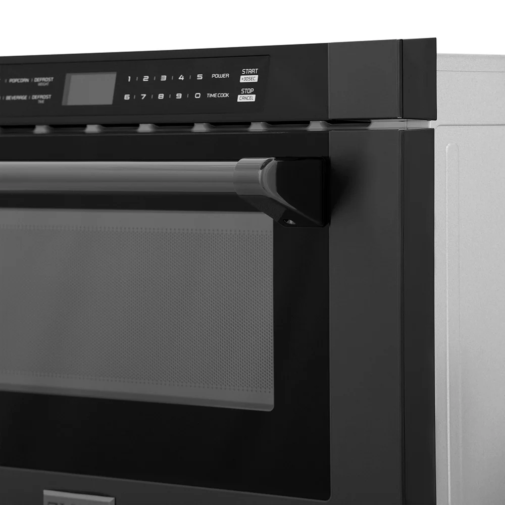 ZLINE 24 in. 1.2 cu. ft. Built-in Microwave Drawer with a Traditional Handle in Black Stainless Steel, Open Box-Good Condition - Image 6
