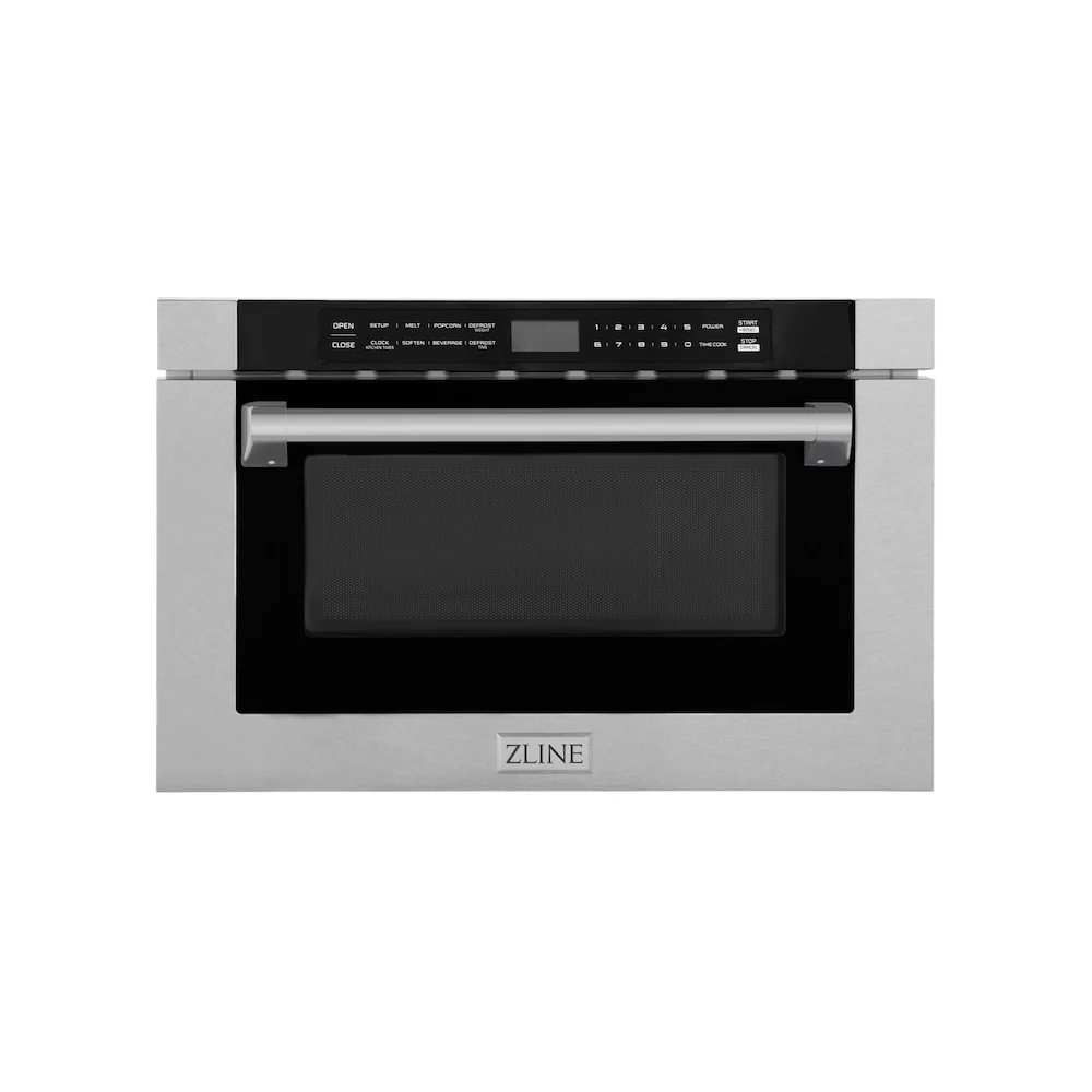 ZLINE 24 in. 1.2 cu. ft. Built-in Microwave Drawer with a Traditional Handle in Satin Stainless Steel, Open Box-Great Condition - Image 3