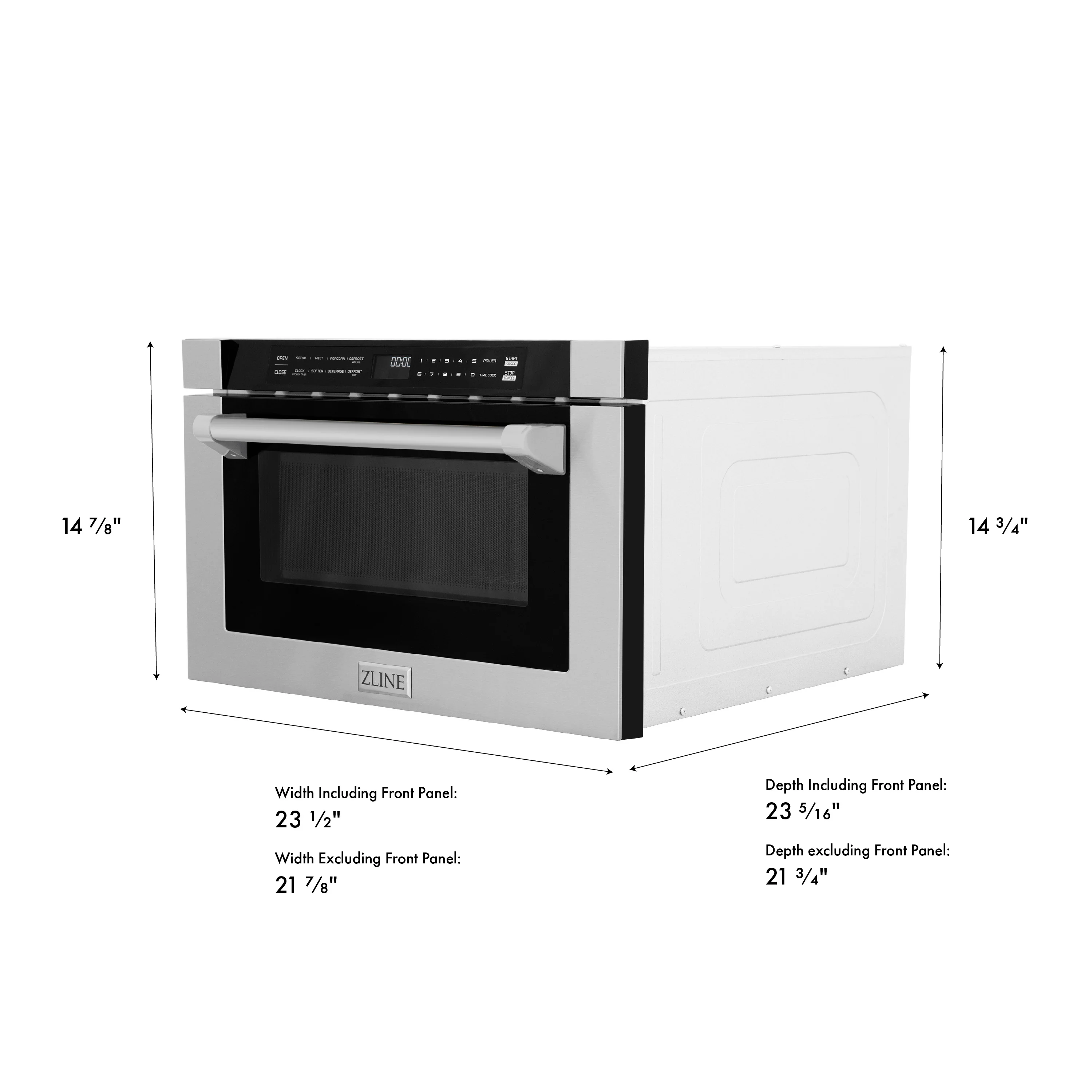 ZLINE 24 in. 1.2 cu. ft. Built-in Microwave Drawer with a Traditional Handle in Stainless Steel, Open Box-Good Condition - Image 16