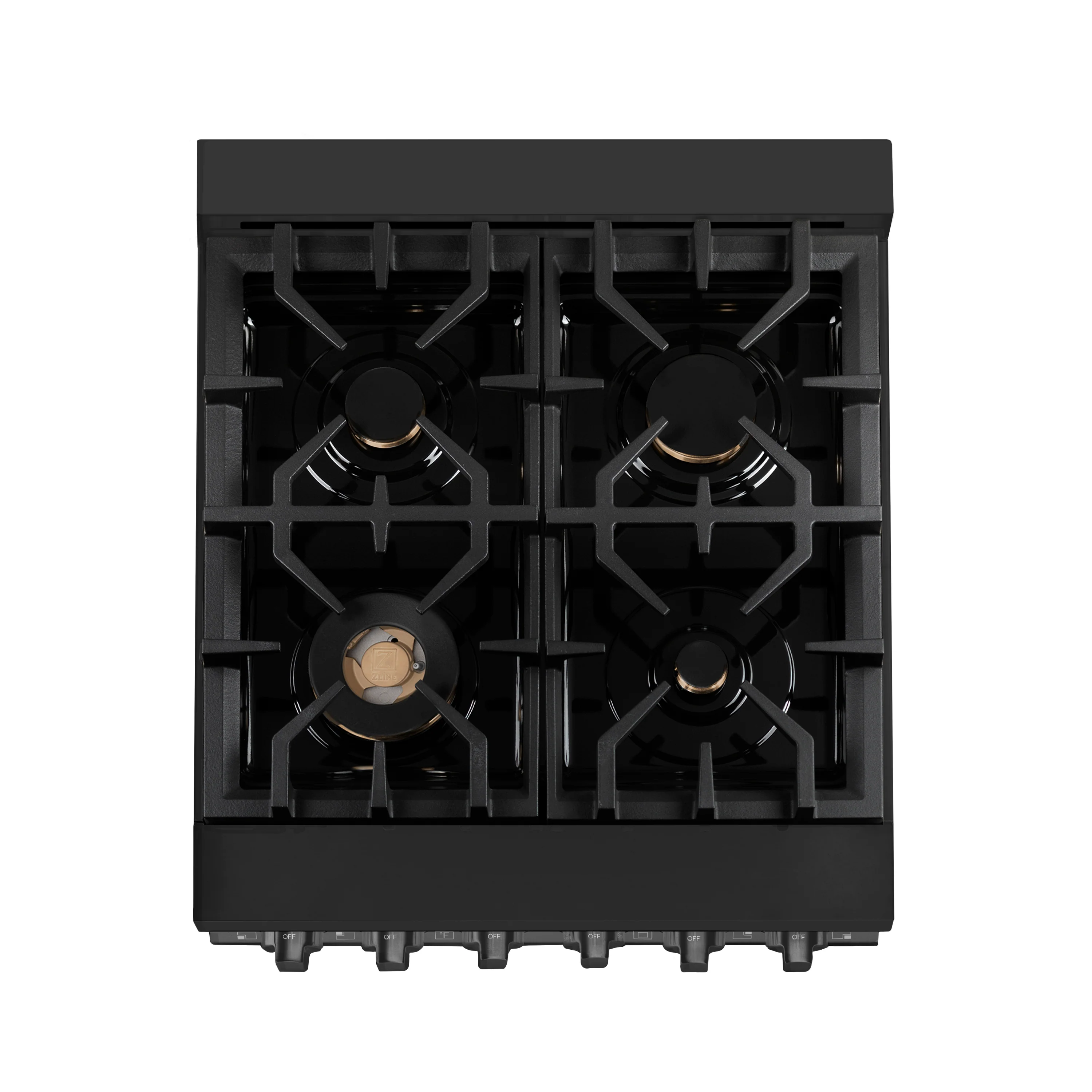 ZLINE 24 in. 2.8 cu. ft. Legacy Dual Fuel Range with 4 Burner Gas Cooktop and Electric Convection Oven in Black Stainless Steel, Open Box-Great Condition - Image 2