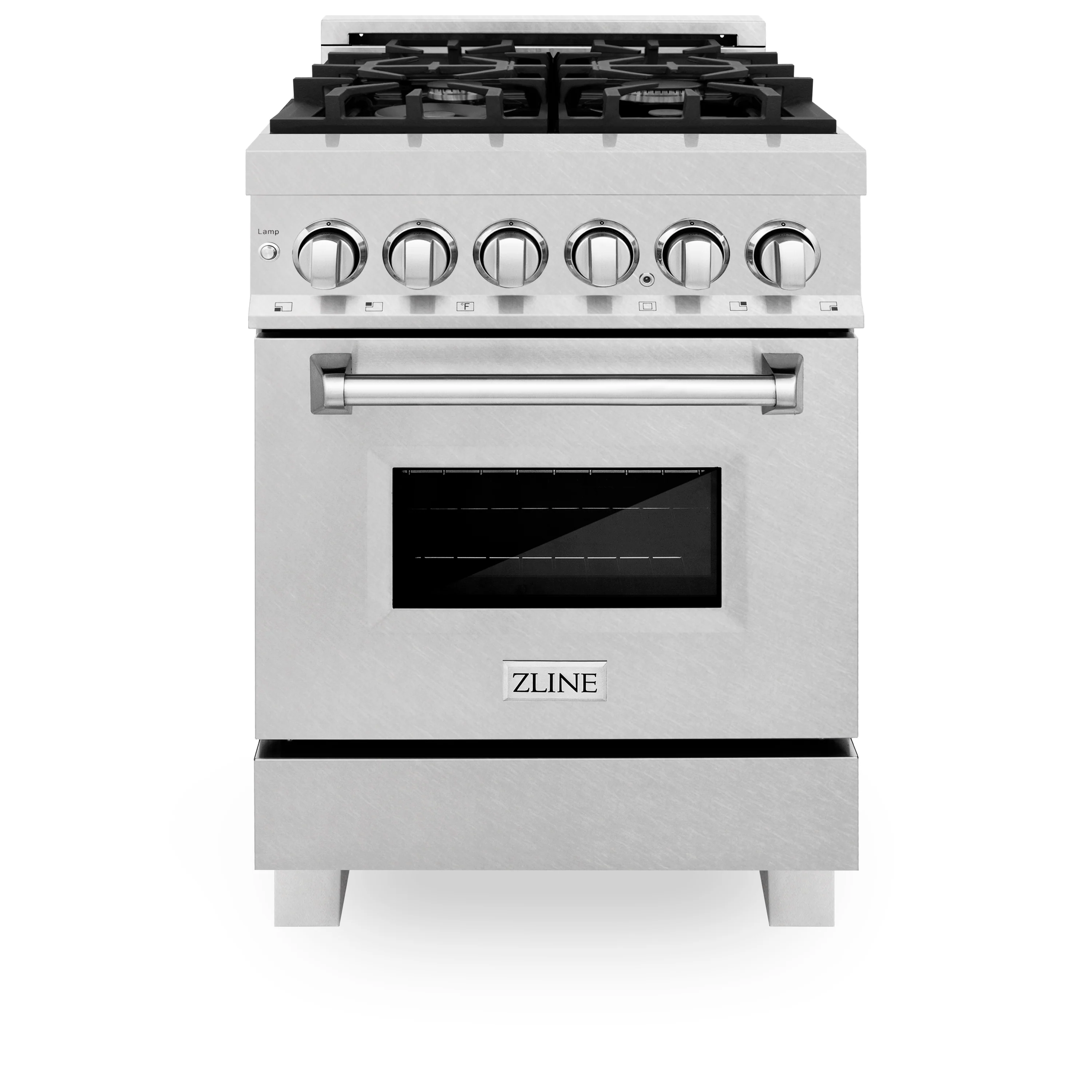 ZLINE 24 in. 2.8 cu. ft. Legacy Dual Fuel Range with 4 Burner Gas Cooktop and Electric Convection Oven in Satin Stainless Steel, Open Box-Great Condition - Image 4