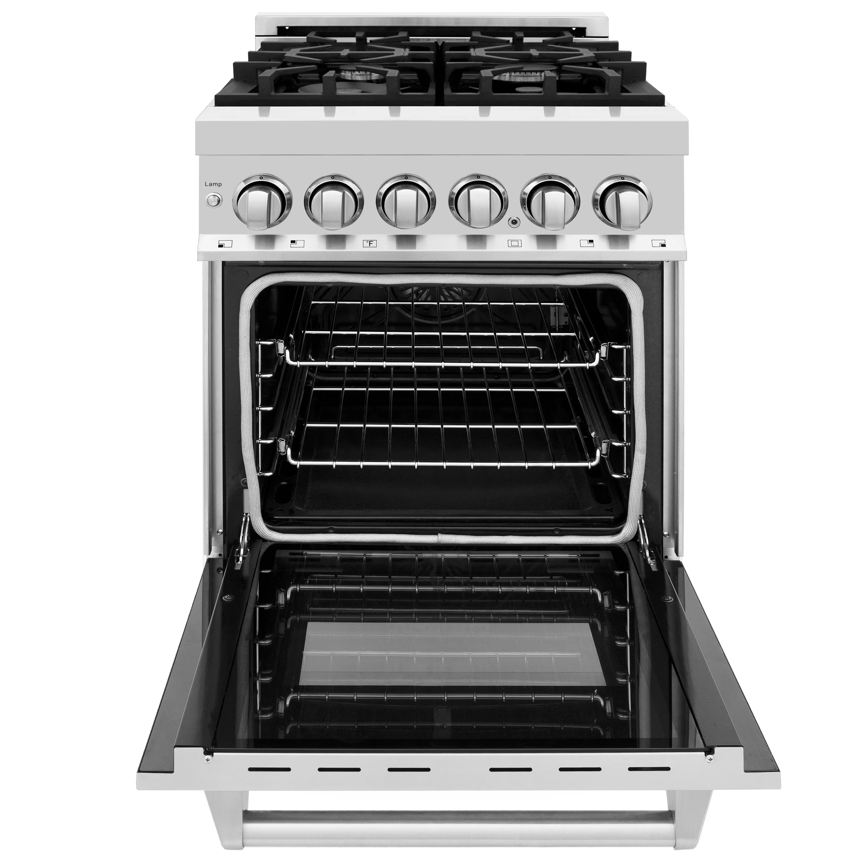 ZLINE 24 in. 2.8 cu. ft. Legacy Dual Fuel Range with 4 Burner Gas Cooktop and Electric Convection Oven in Stainless Steel, Open Box-Great Condition - Image 5