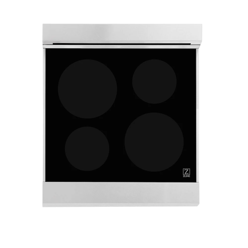 ZLINE 24 in. 2.8 cu. ft. Legacy Induction Range with 4 Element Cooktop and Electric Oven in Satin Stainless Steel and Black Matte Door, Open Box-Great Condition - Image 2