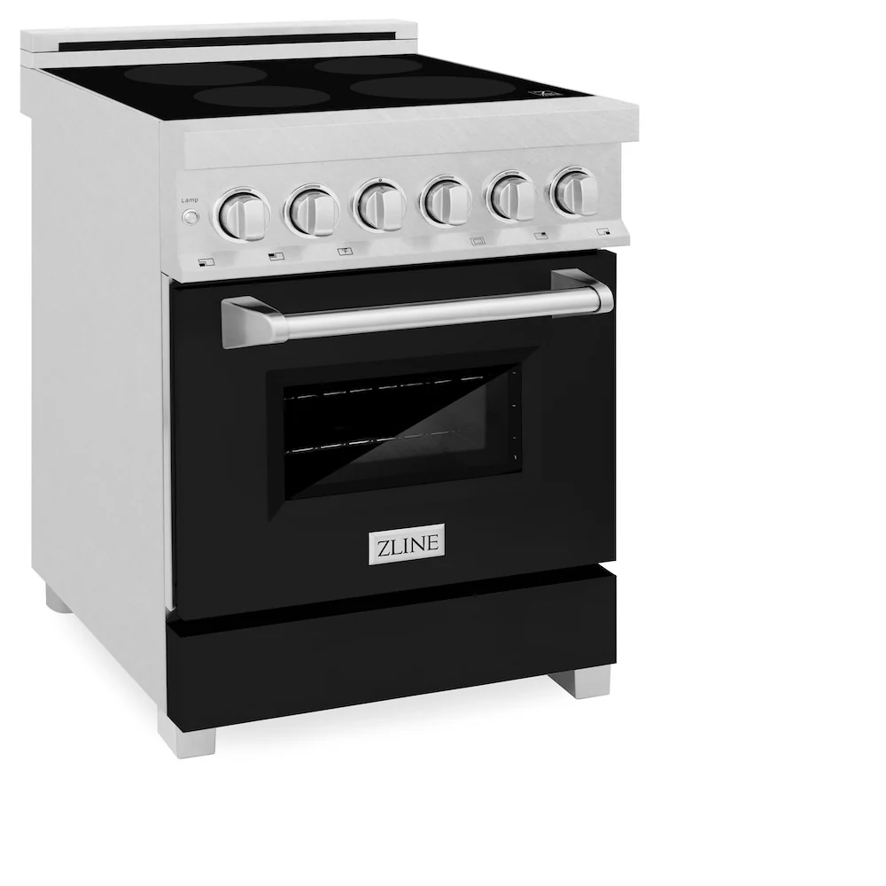 ZLINE 24 in. 2.8 cu. ft. Legacy Induction Range with 4 Element Cooktop and Electric Oven in Satin Stainless Steel and Black Matte Door, Open Box-Great Condition - Image 6