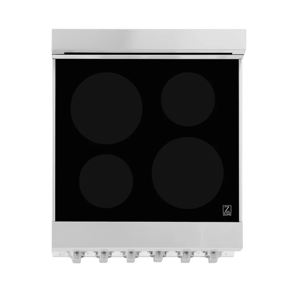 ZLINE 24 in. 2.8 cu. ft. Legacy Induction Range with 4 Element Cooktop and Electric Oven in Stainless Steel and Black Matte Door, Open Box-Great Condition - Image 2