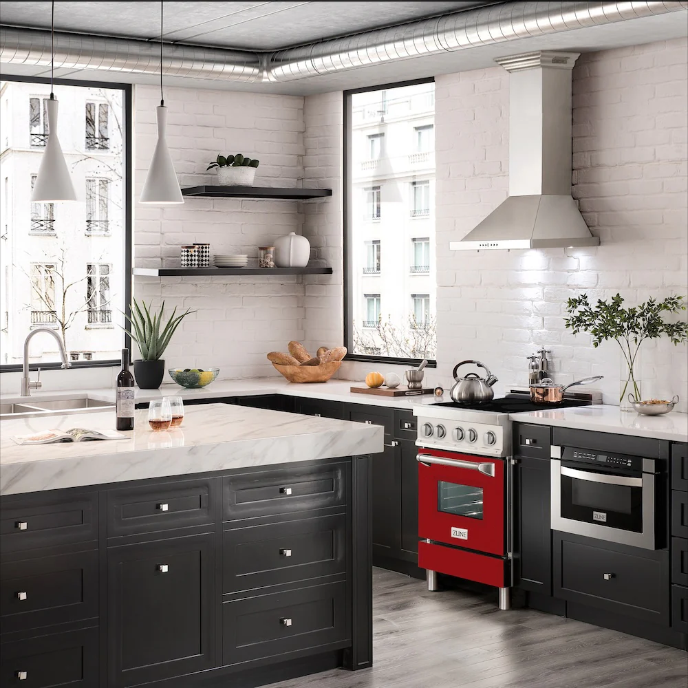 ZLINE 24 in. 2.8 cu. ft. Legacy Induction Range with 4 Element Cooktop and Electric Oven in Stainless Steel and Red Gloss Door, Open Box-Great Condition - Image 16