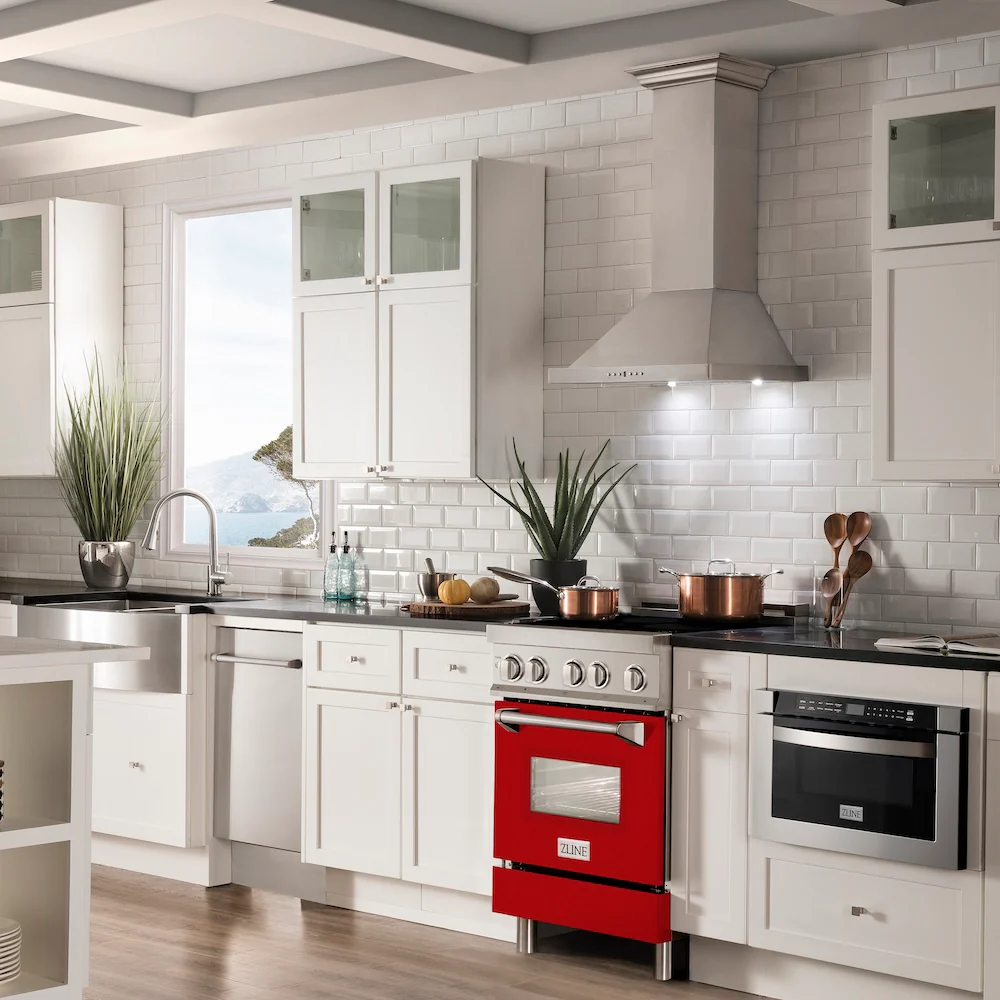 ZLINE 24 in. 2.8 cu. ft. Legacy Induction Range with 4 Element Cooktop and Electric Oven in Stainless Steel and Red Gloss Door, Open Box-Great Condition - Image 17