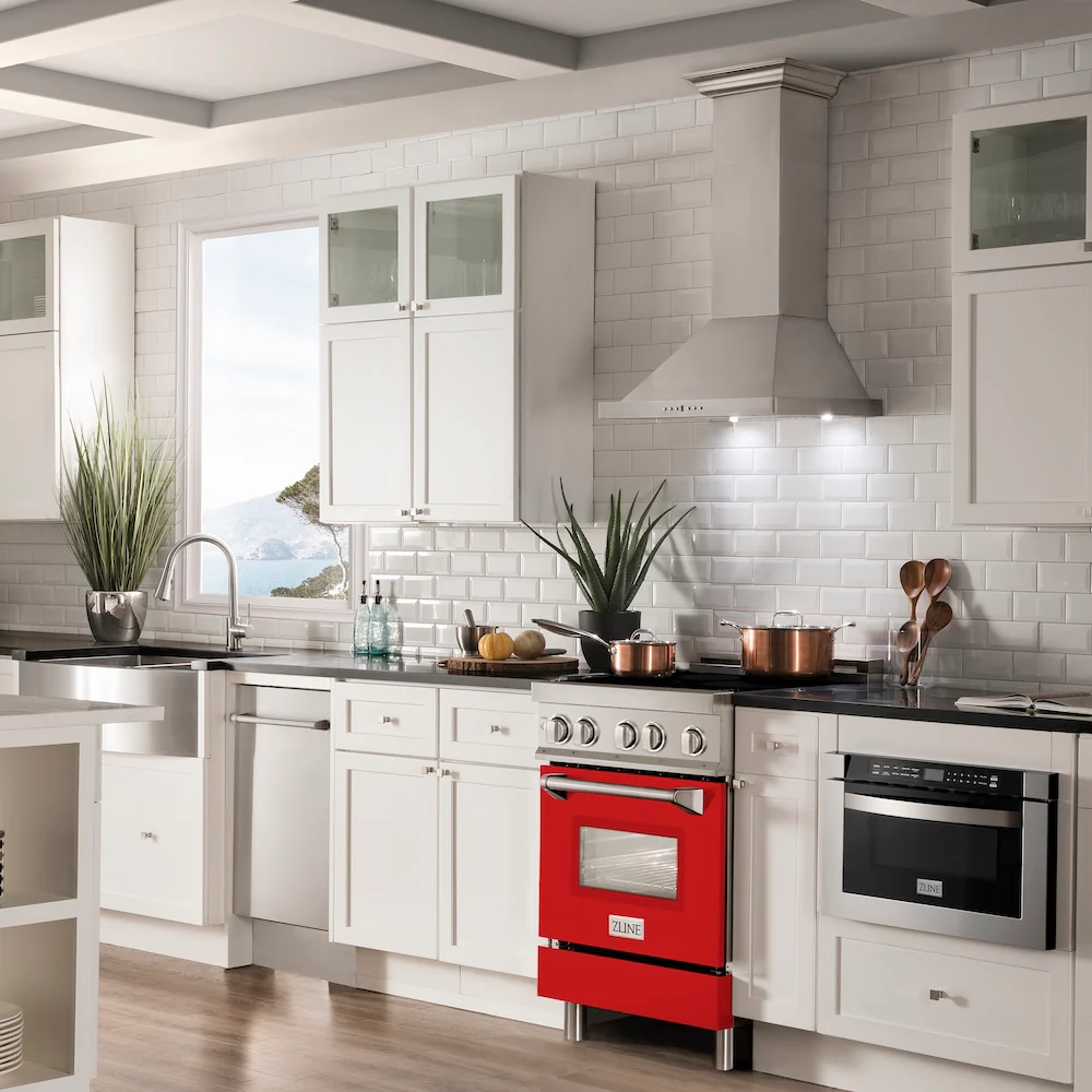 ZLINE 24 in. 2.8 cu. ft. Legacy Induction Range with 4 Element Cooktop and Electric Oven in Stainless Steel and Red Matte Door, Open Box-Great Condition - Image 17