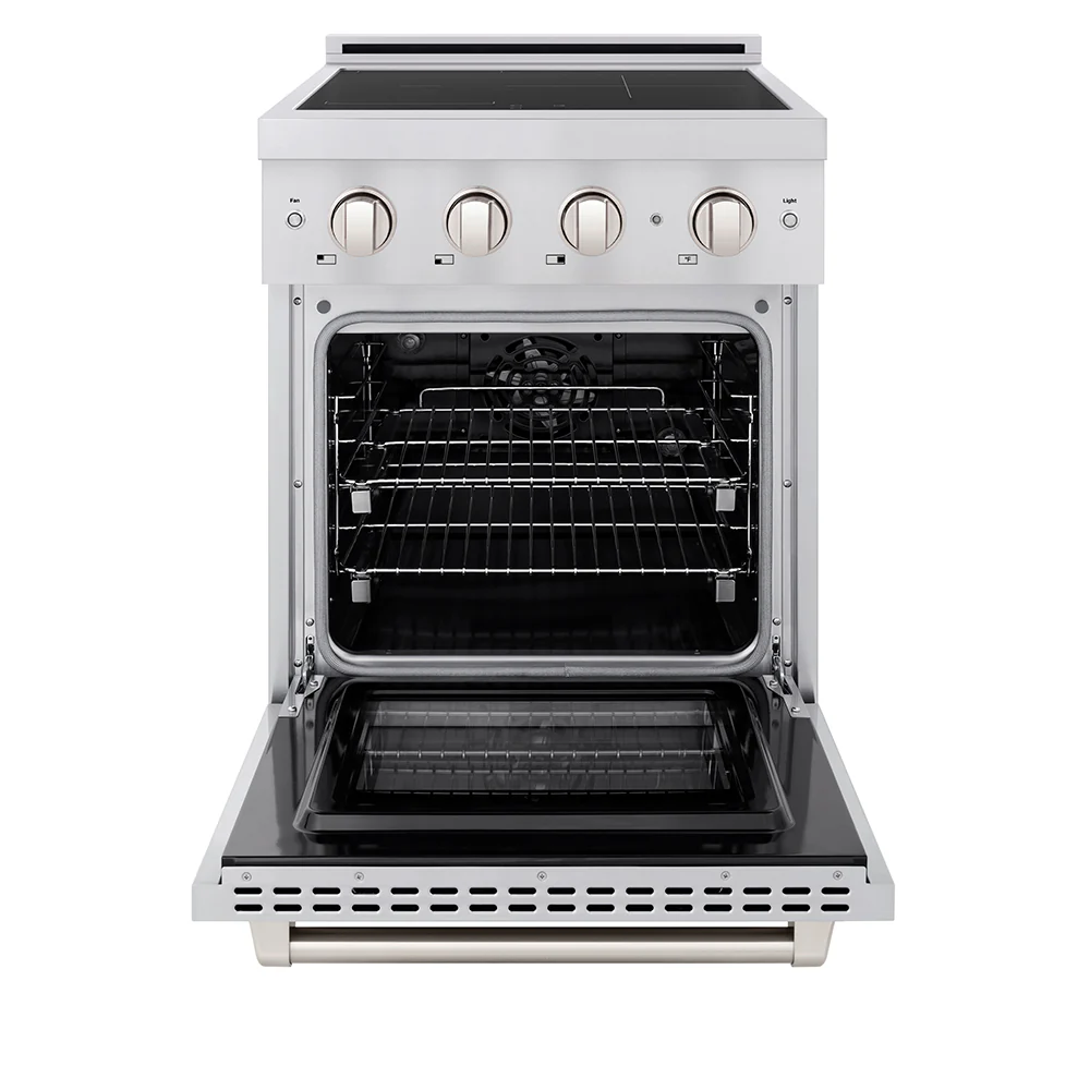 ZLINE 24 in. 3.2 cu. ft. Paramount Induction Range with 3 Element Cooktop and Electric Convection Oven in Stainless Steel, Open Box-Great Condition - Image 4