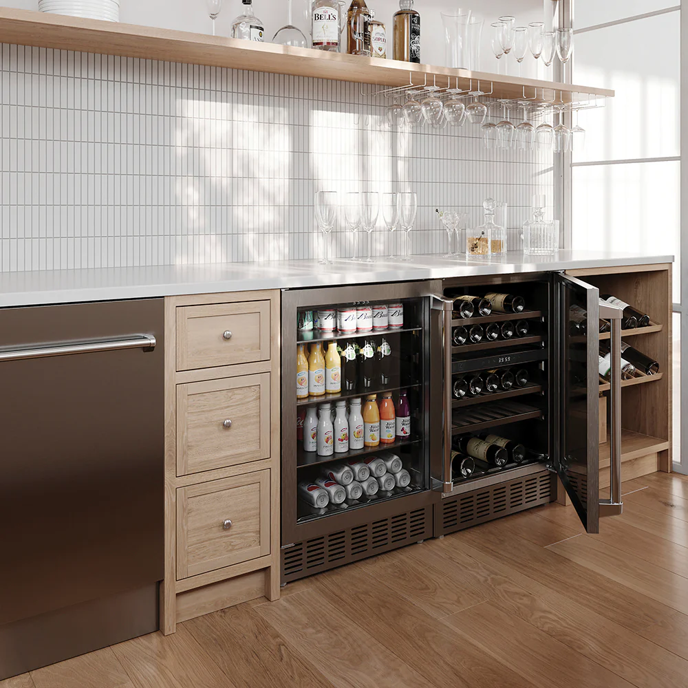 ZLINE 24 in. Monument 154 Can Beverage Fridge in Stainless Steel, Open Box-Great Condition - Image 14