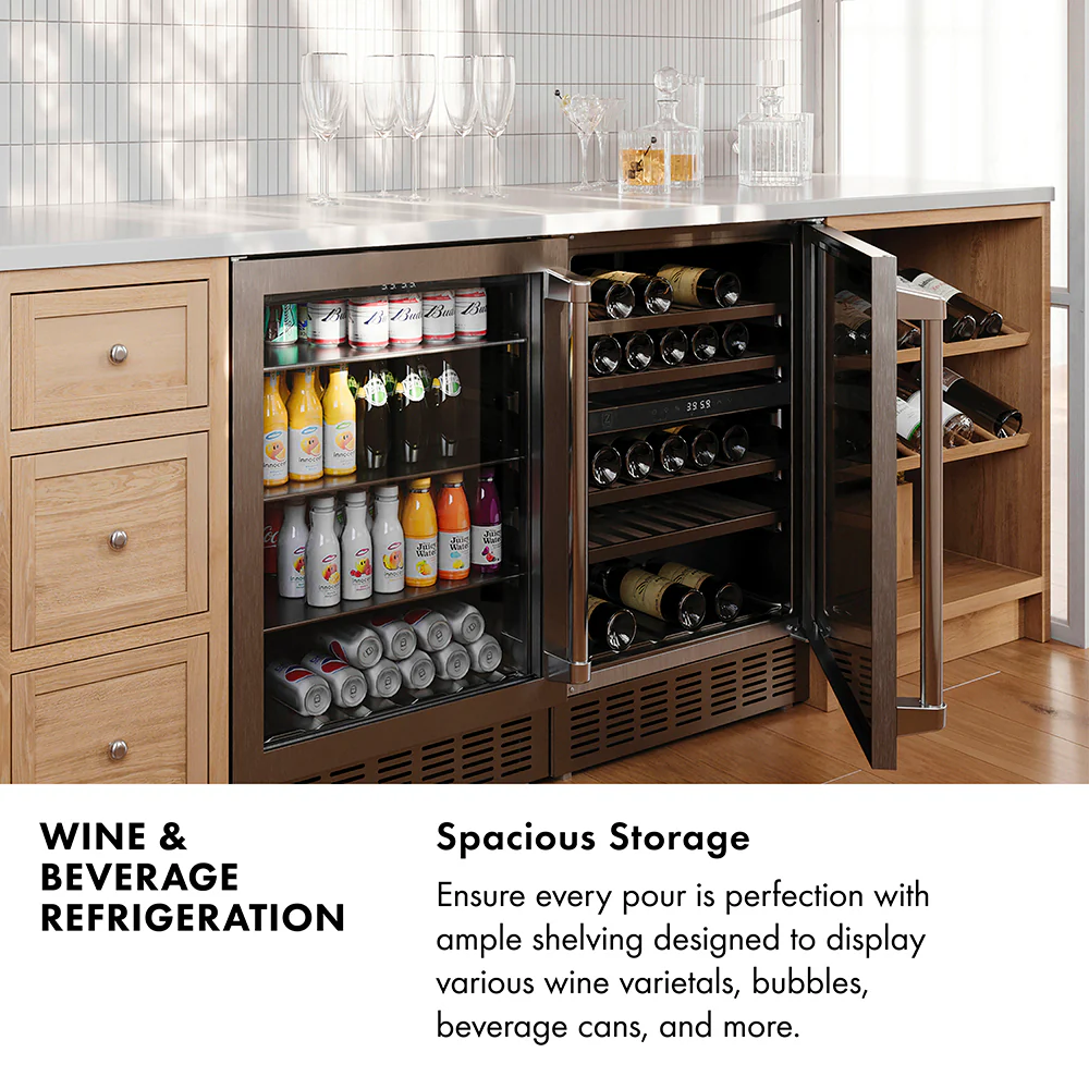 ZLINE 24 in. Monument 154 Can Beverage Fridge in Stainless Steel, Open Box-Great Condition - Image 19