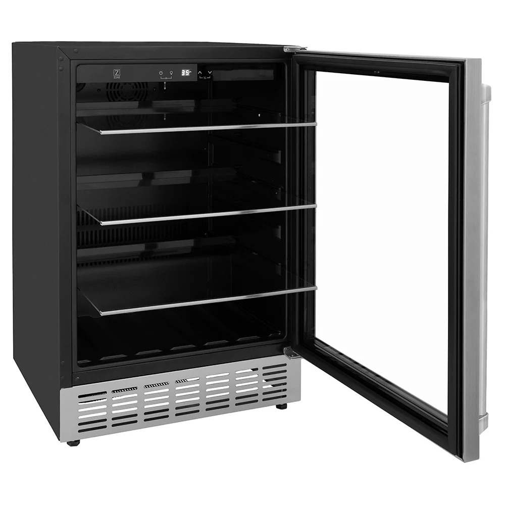 ZLINE 24 in. Monument 154 Can Beverage Fridge in Stainless Steel, Open Box-Great Condition - Image 7