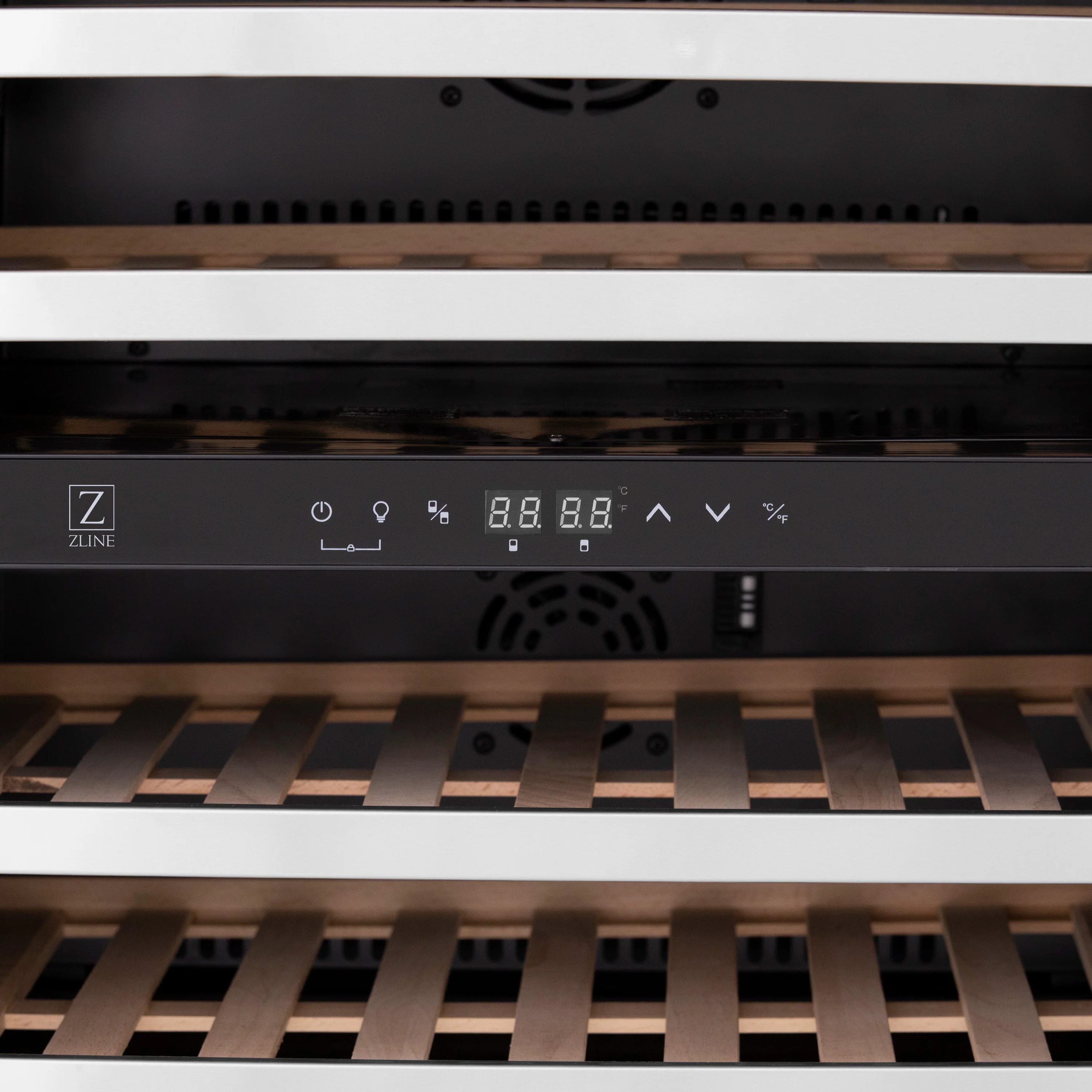 ZLINE 24 in. Monument Dual Zone 44 Bottle Wine Cooler with Wood Shelves in Stainless Steel, Open Box-Great Condition - Image 13