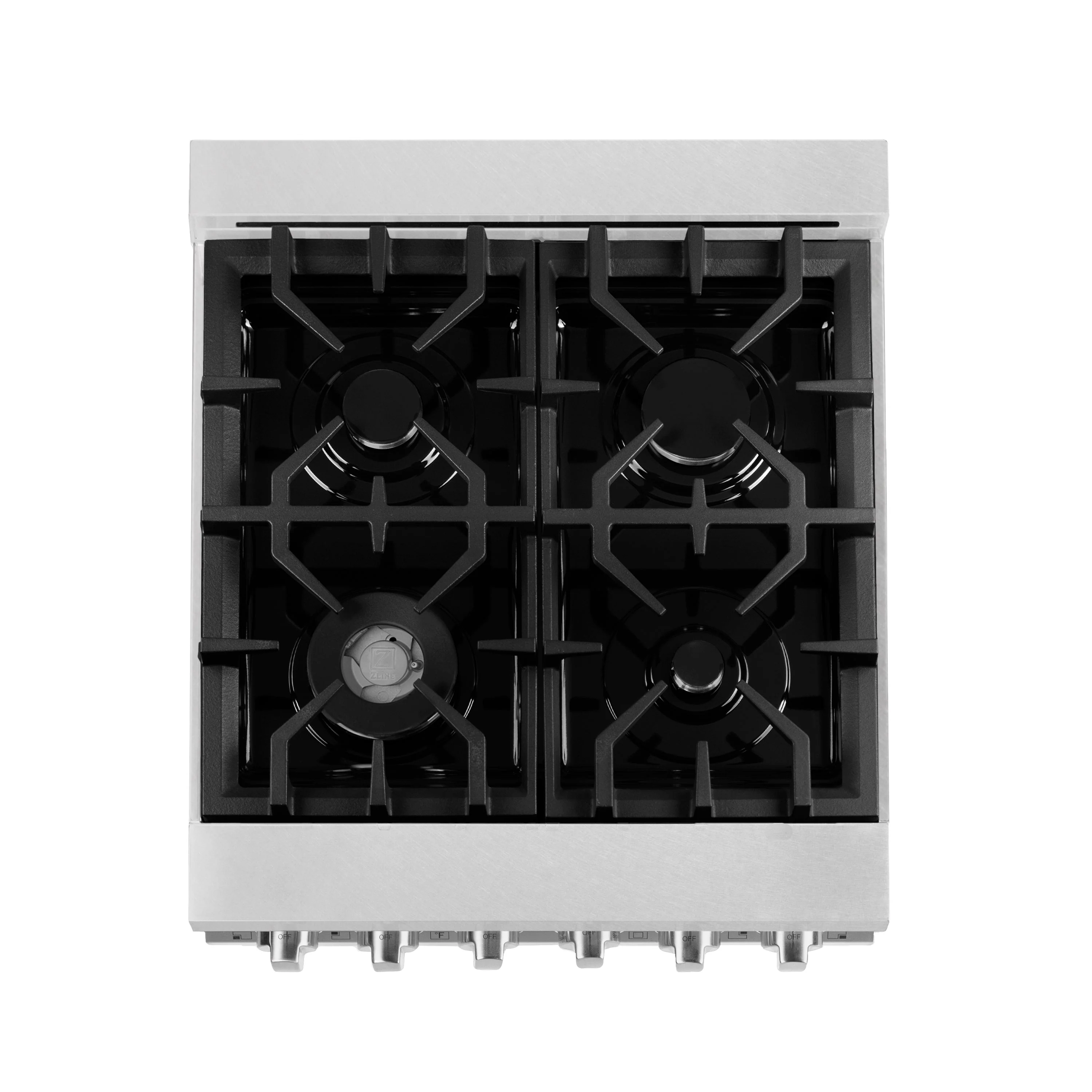 ZLINE 24 in. 2.8 cu. ft. Legacy Dual Fuel Range with 4 Burner Gas Cooktop and Electric Convection Oven in Satin Stainless Steel with Griddle (RAS-SN-GR-24) - Image 9