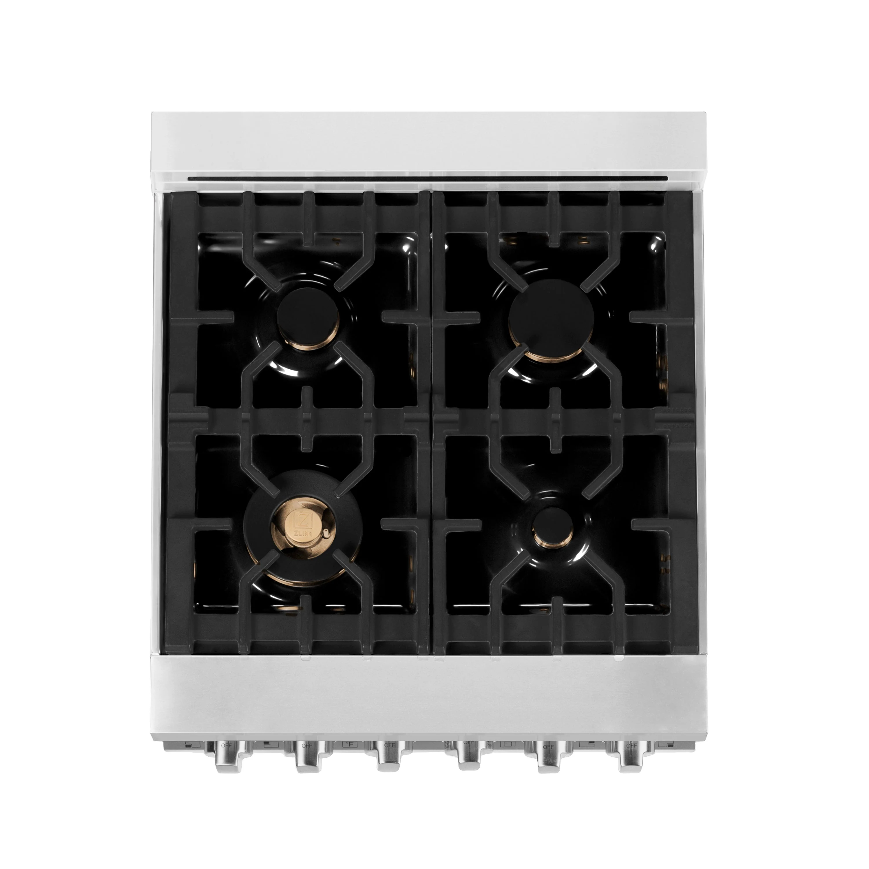 ZLINE 24 in. 2.8 cu. ft. Legacy Dual Fuel Range with 4 Burner Gas Cooktop and Electric Convection Oven (RA-BR-GR-24) - Image 8